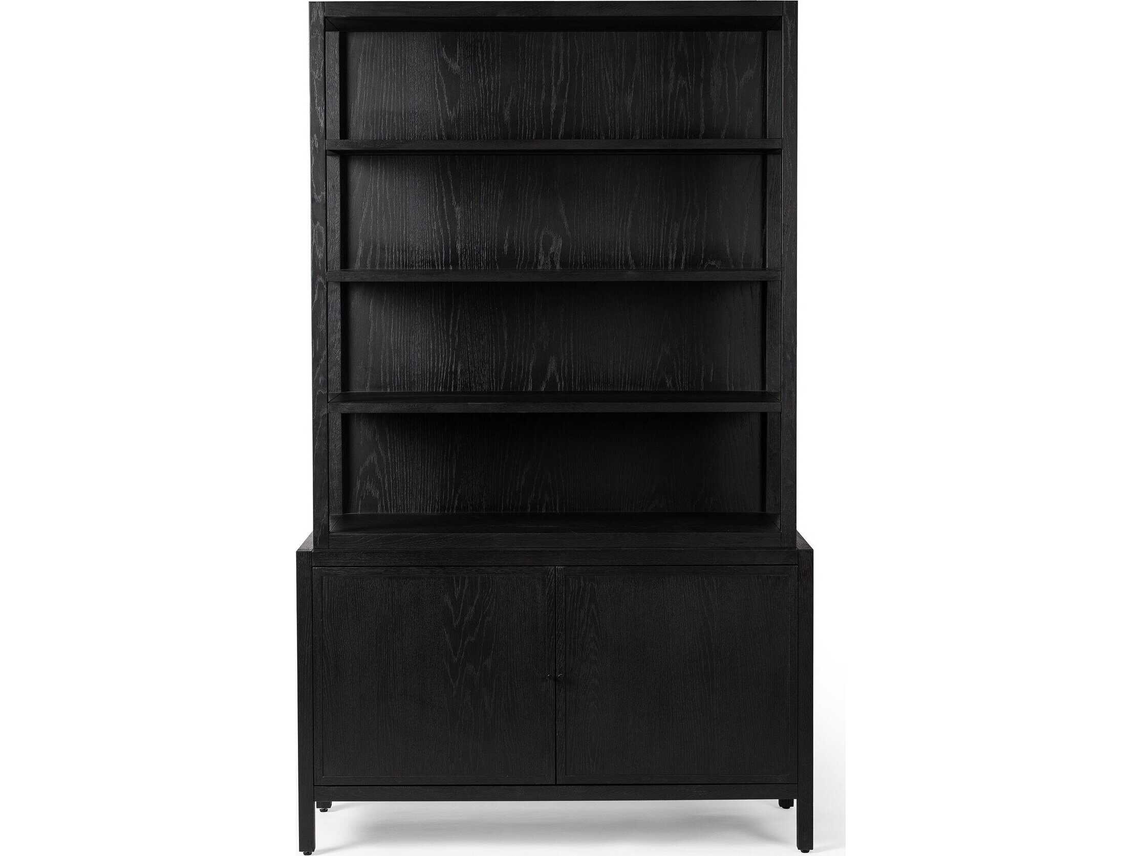 Four Hands Westgate Hopkins Brushed Ebony Oak Bookcase