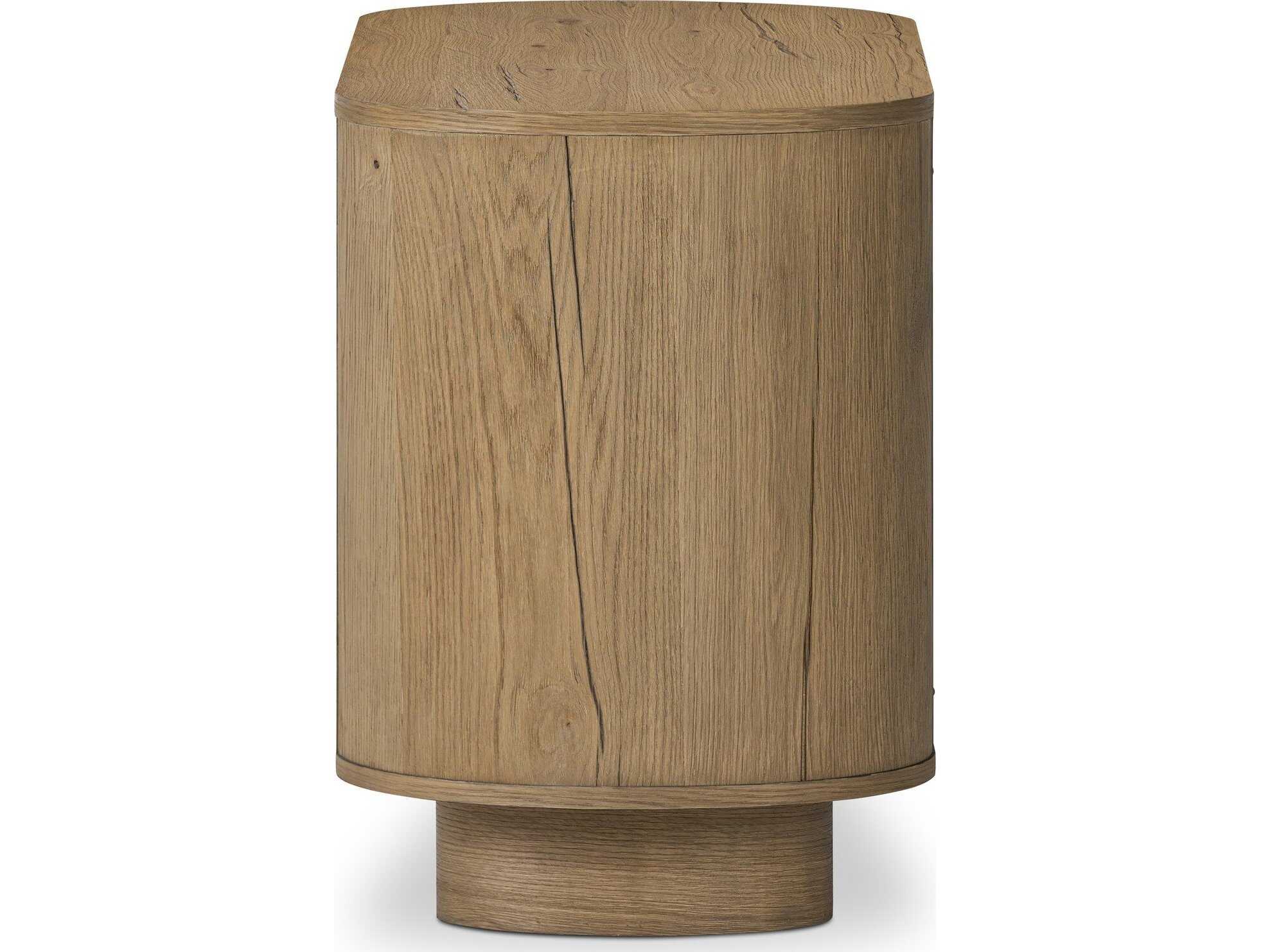 Four Hands Haiden Paden Worn Oak Veneer Oak Wood Nightstand