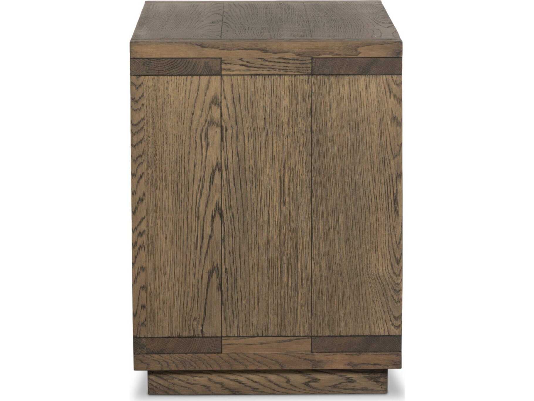 Four Hands Bennett 1-Drawer Brown Oak Wood Nightstand
