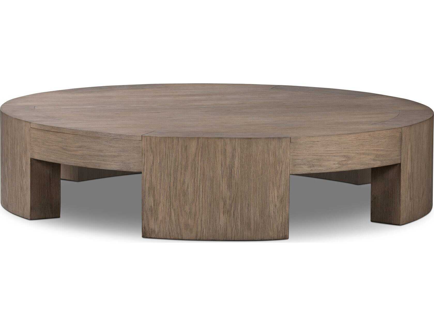 Four Hands Irondale Sheffield Warm Natural Flat Oak Veneer Coffee Table