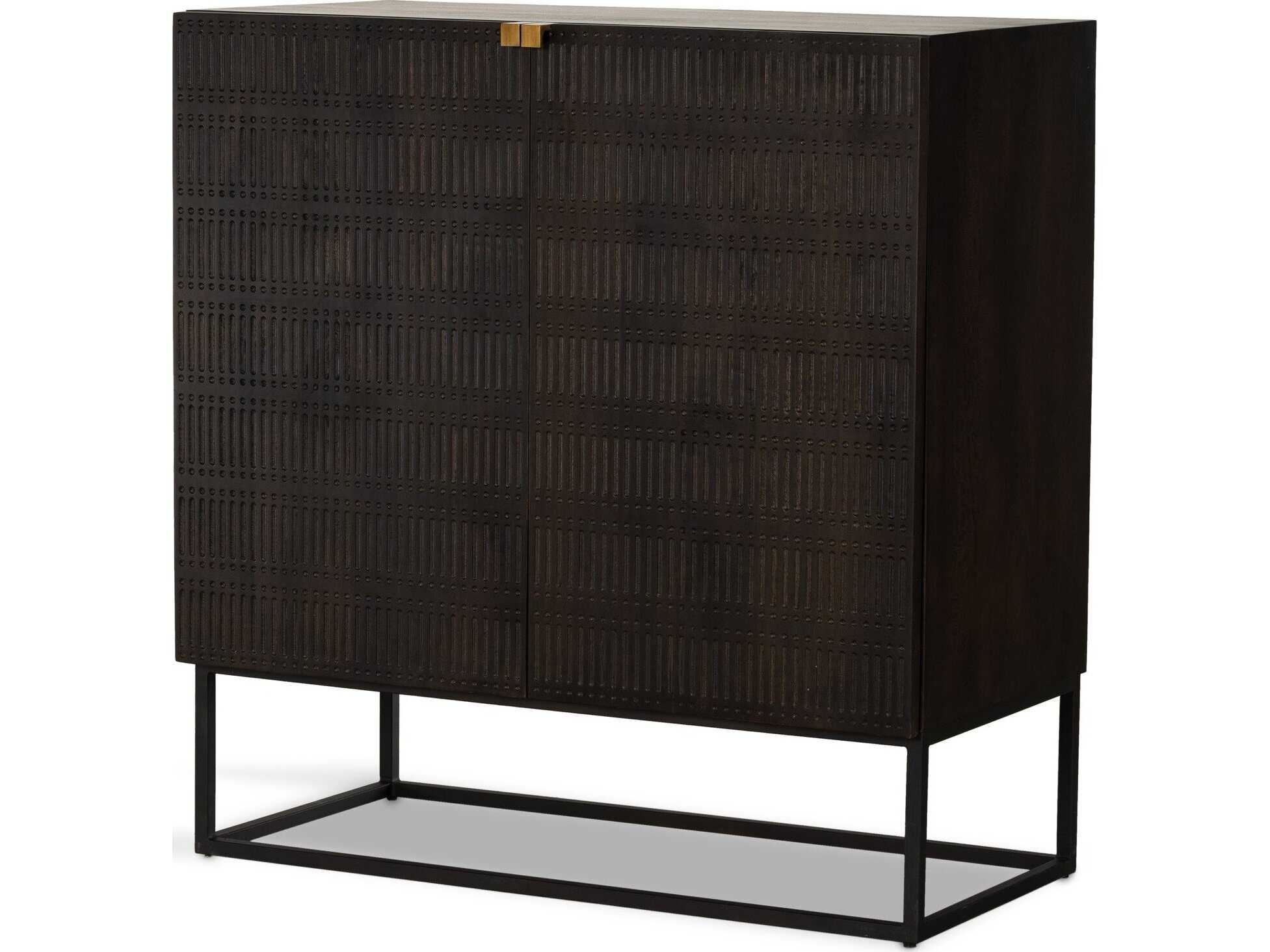 Four Hands Aiden Kelby Gunmetal Bar Cabinet