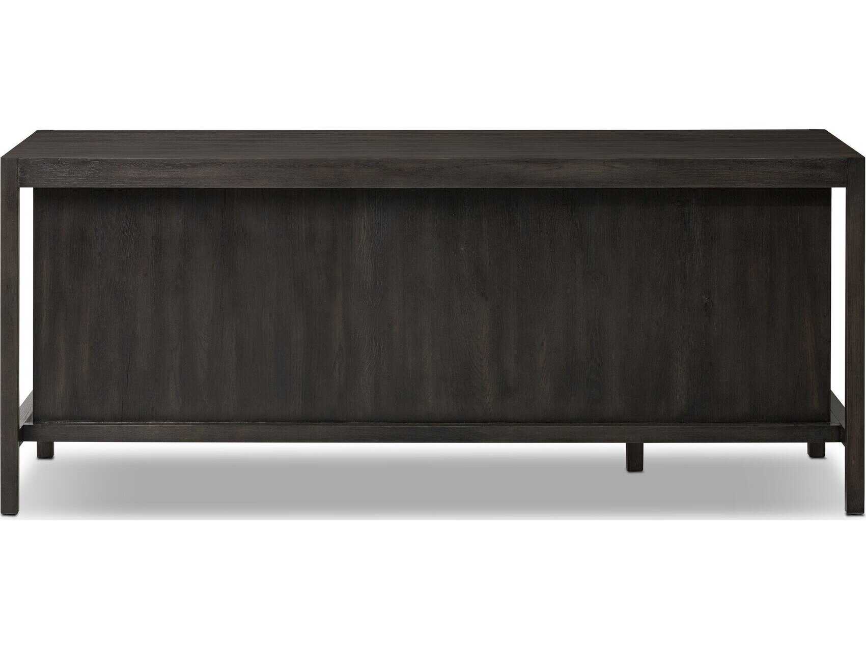 Four Hands Haiden Suspension Smoked Black Veneer Oak Wood Desk