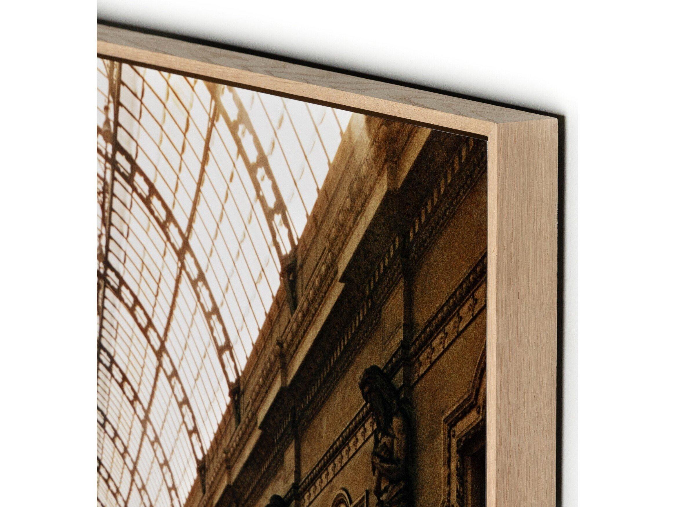 Four Hands Art Studio Galleria Vittorio Emanuele II by Slim Aarons Vertical Grain White Oak Floater  Canvas Wall Art