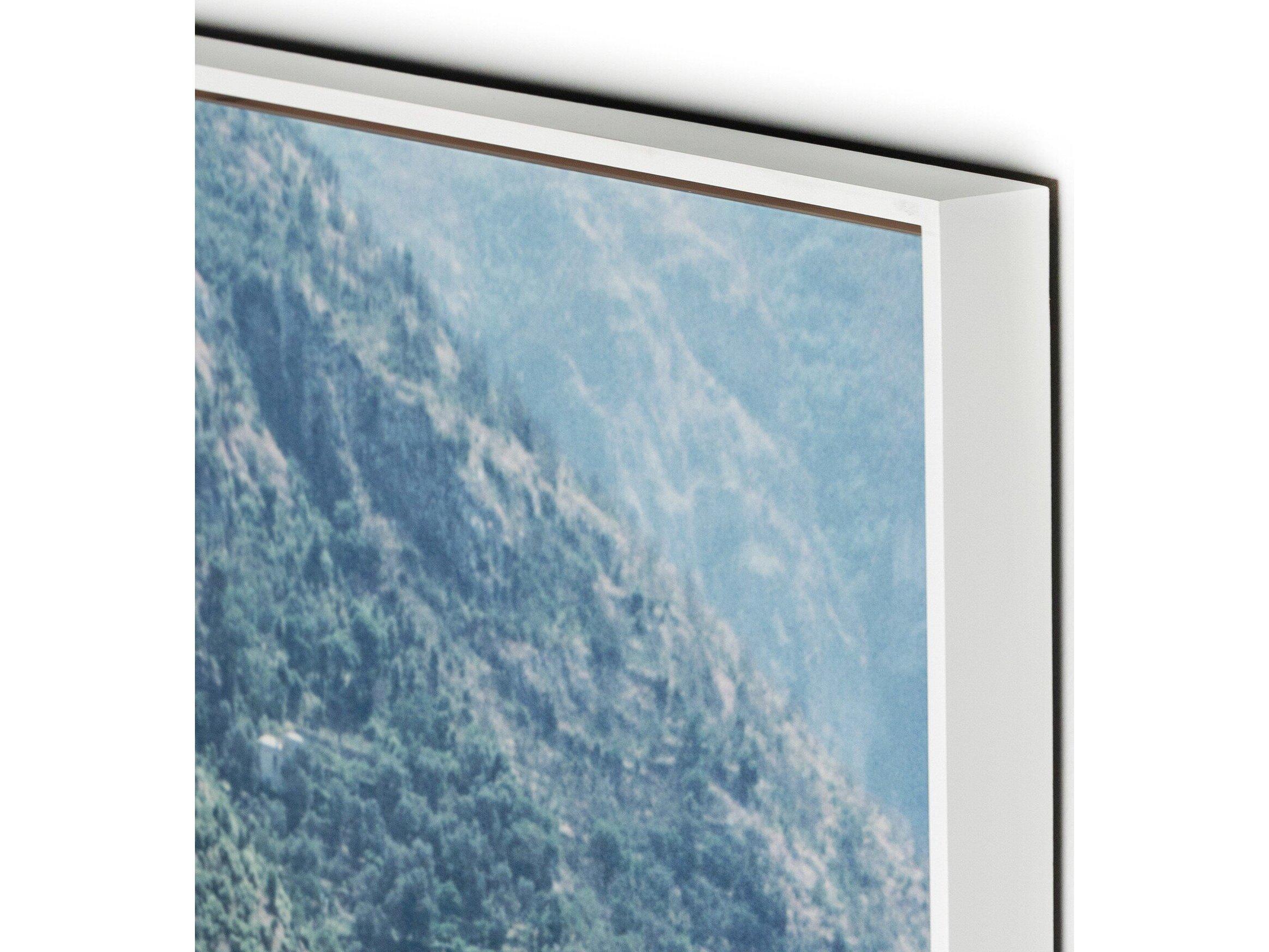 Four Hands Art Studio Beach In Positano by Slim Aarons White Maple Floater  Canvas Wall Art