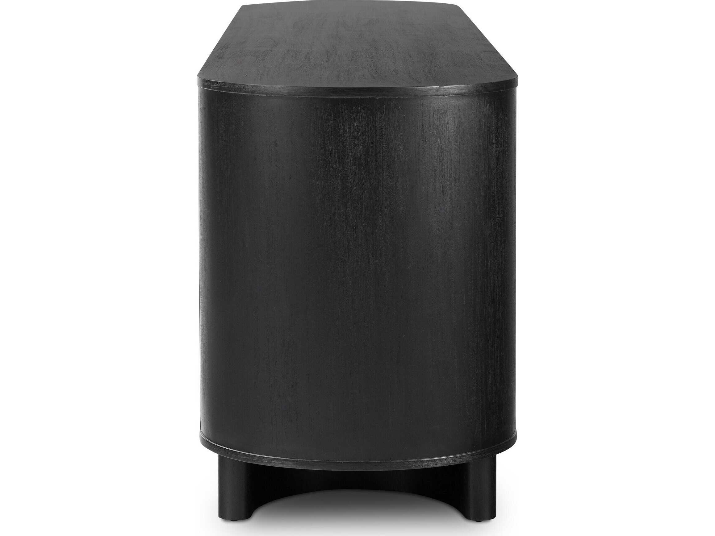 Four Hands Haiden Paden 94" Acacia Wood Aged Black Solid Sideboard