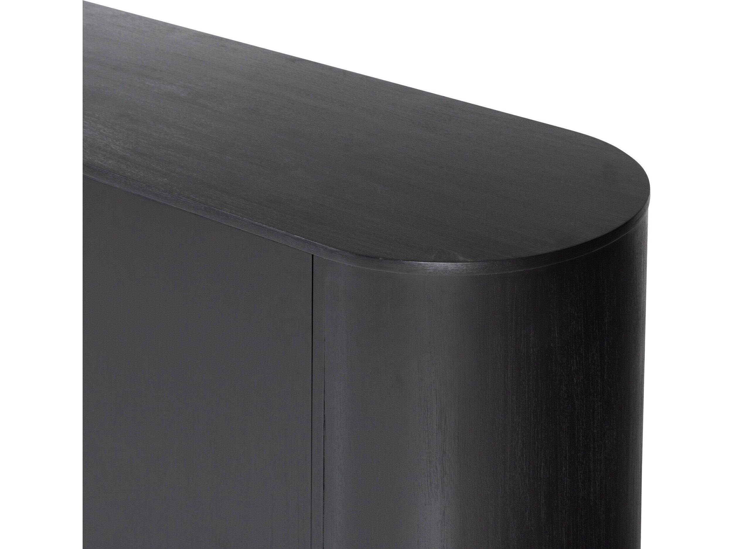 Four Hands Haiden Paden 94" Acacia Wood Aged Black Solid Sideboard