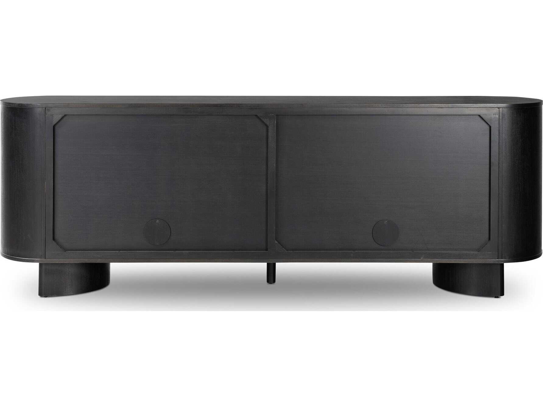 Four Hands Haiden Paden 94" Acacia Wood Aged Black Solid Sideboard