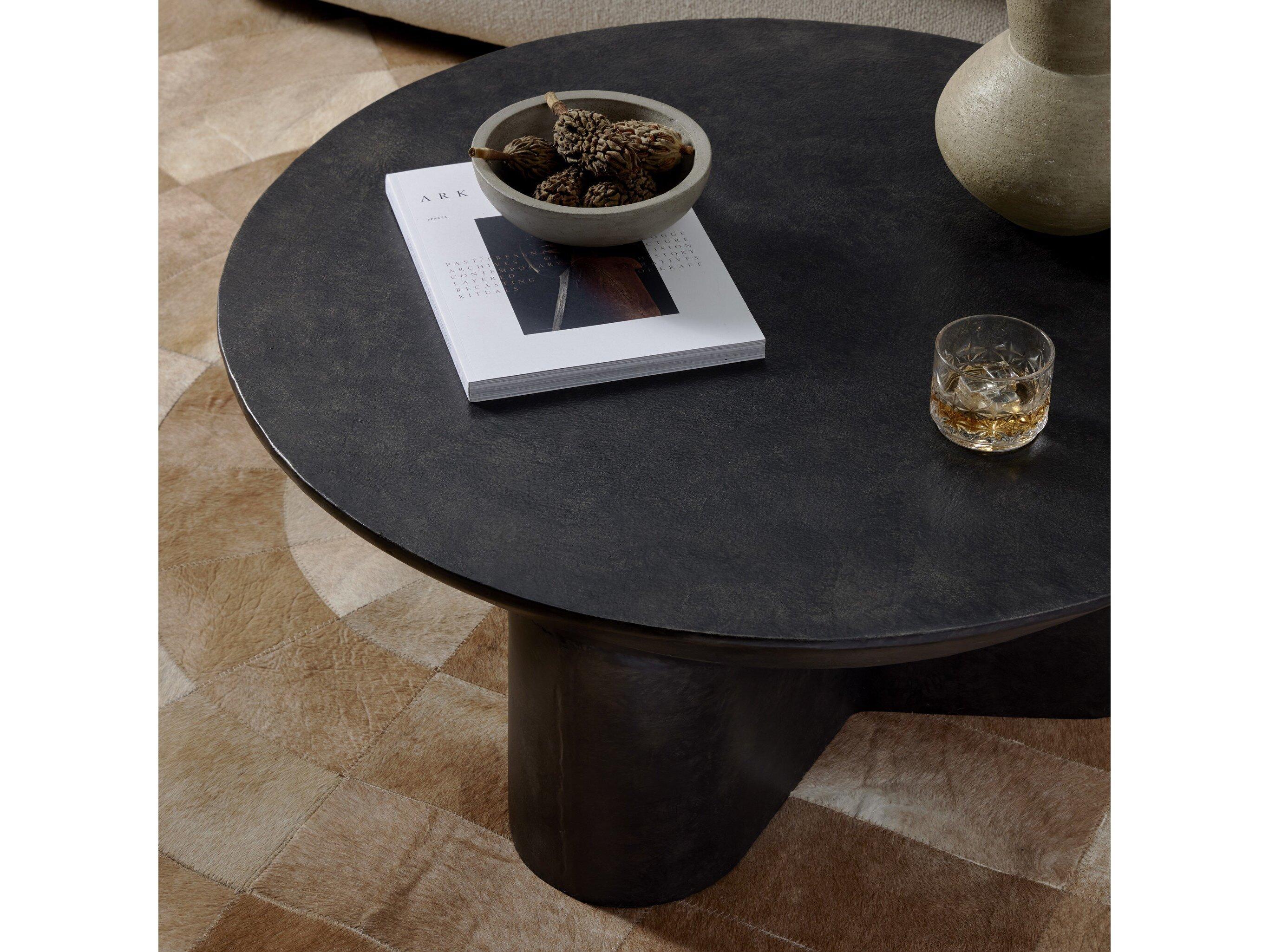 Four Hands Marlow Sante Raw Black Coffee Table