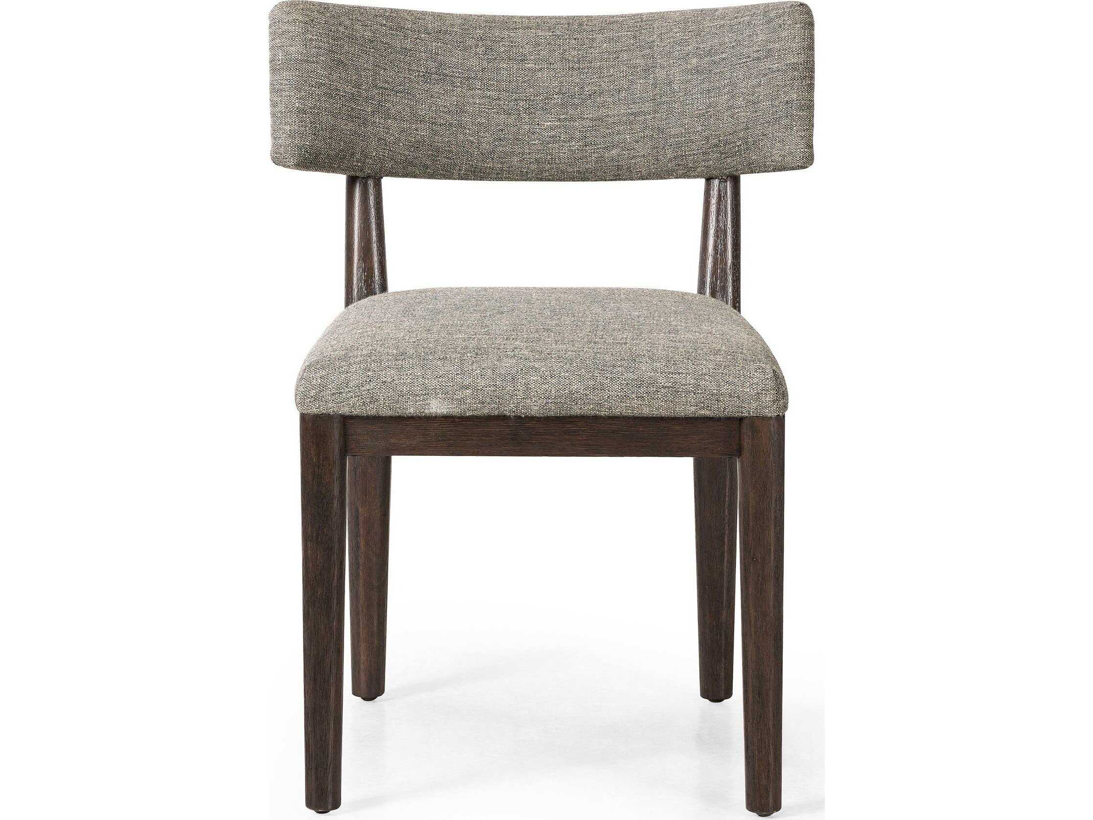 Four Hands Caswell Cardell Parrawood Gray Upholstered Side Dining Chair