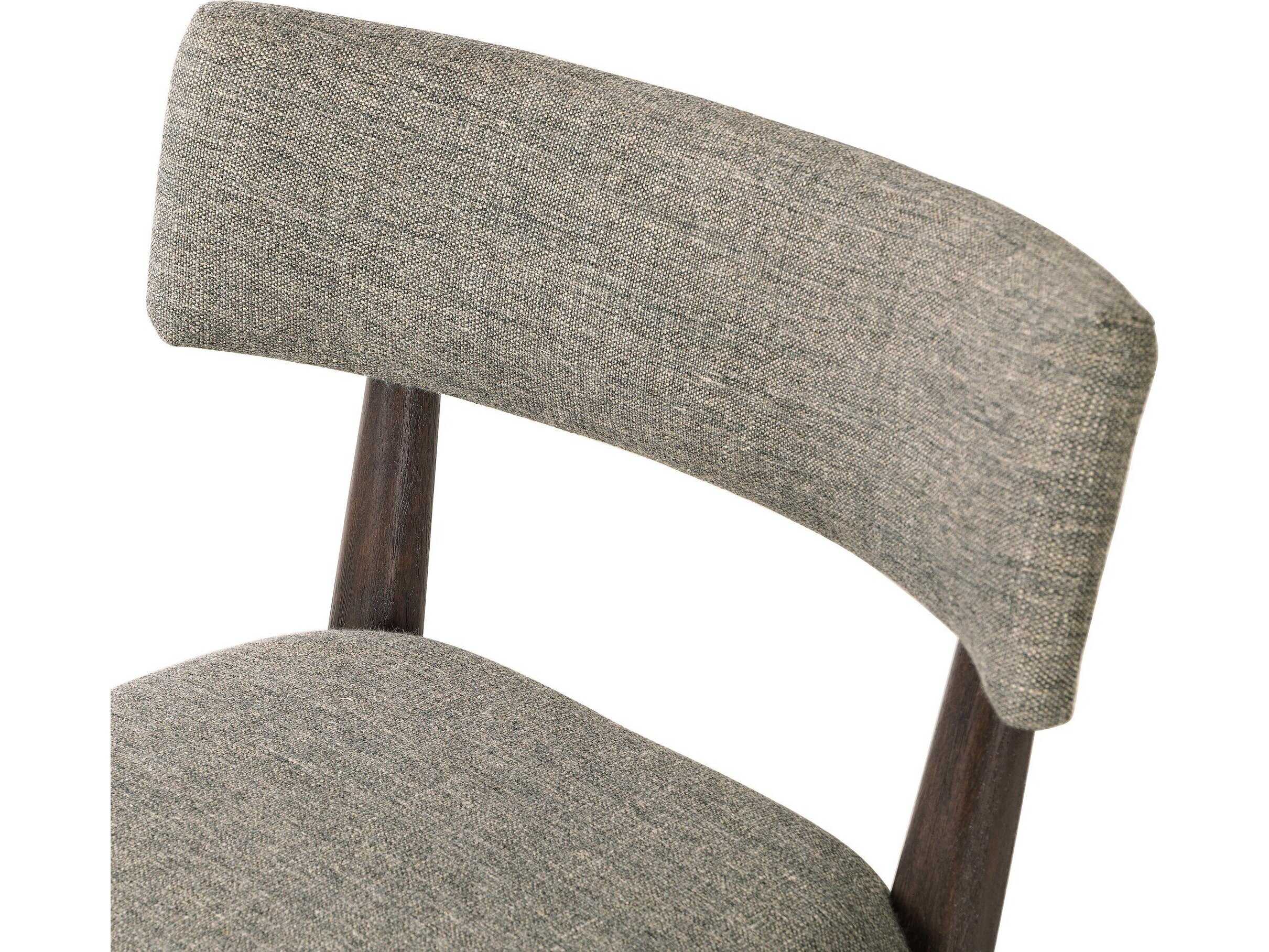 Four Hands Caswell Cardell Parrawood Gray Upholstered Side Dining Chair