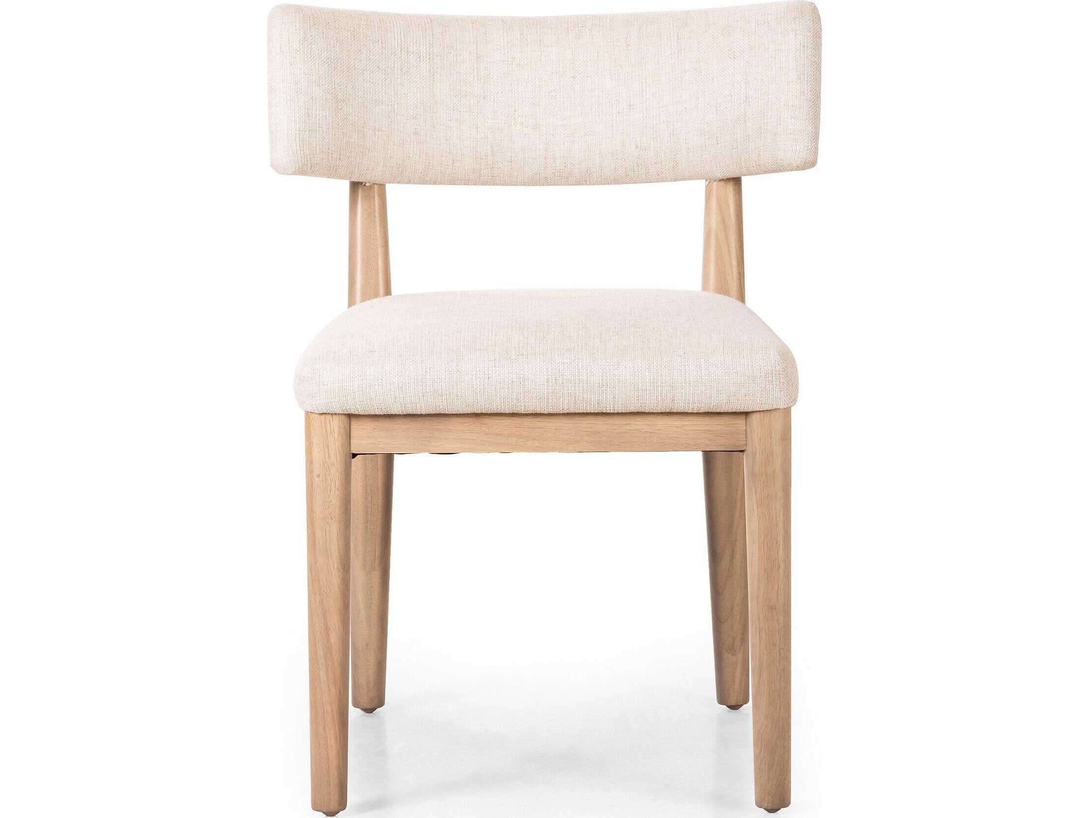 Four Hands Caswell Cardell Parrawood Beige Upholstered Side Dining Chair