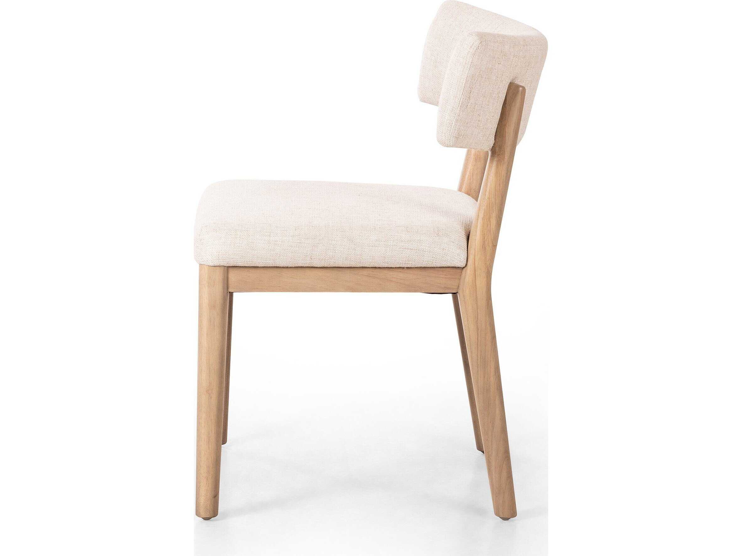 Four Hands Caswell Cardell Parrawood Beige Upholstered Side Dining Chair