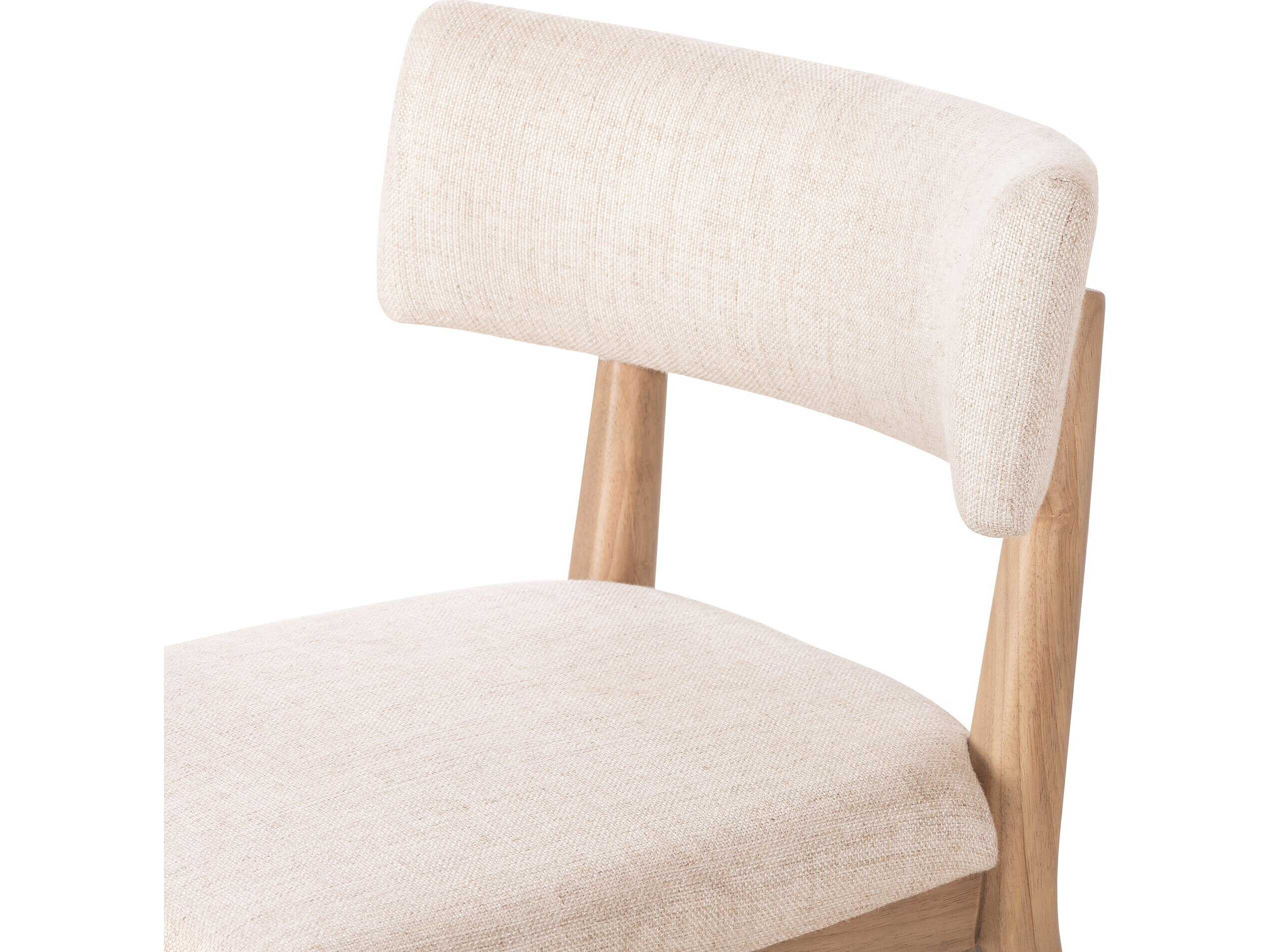Four Hands Caswell Cardell Parrawood Beige Upholstered Side Dining Chair