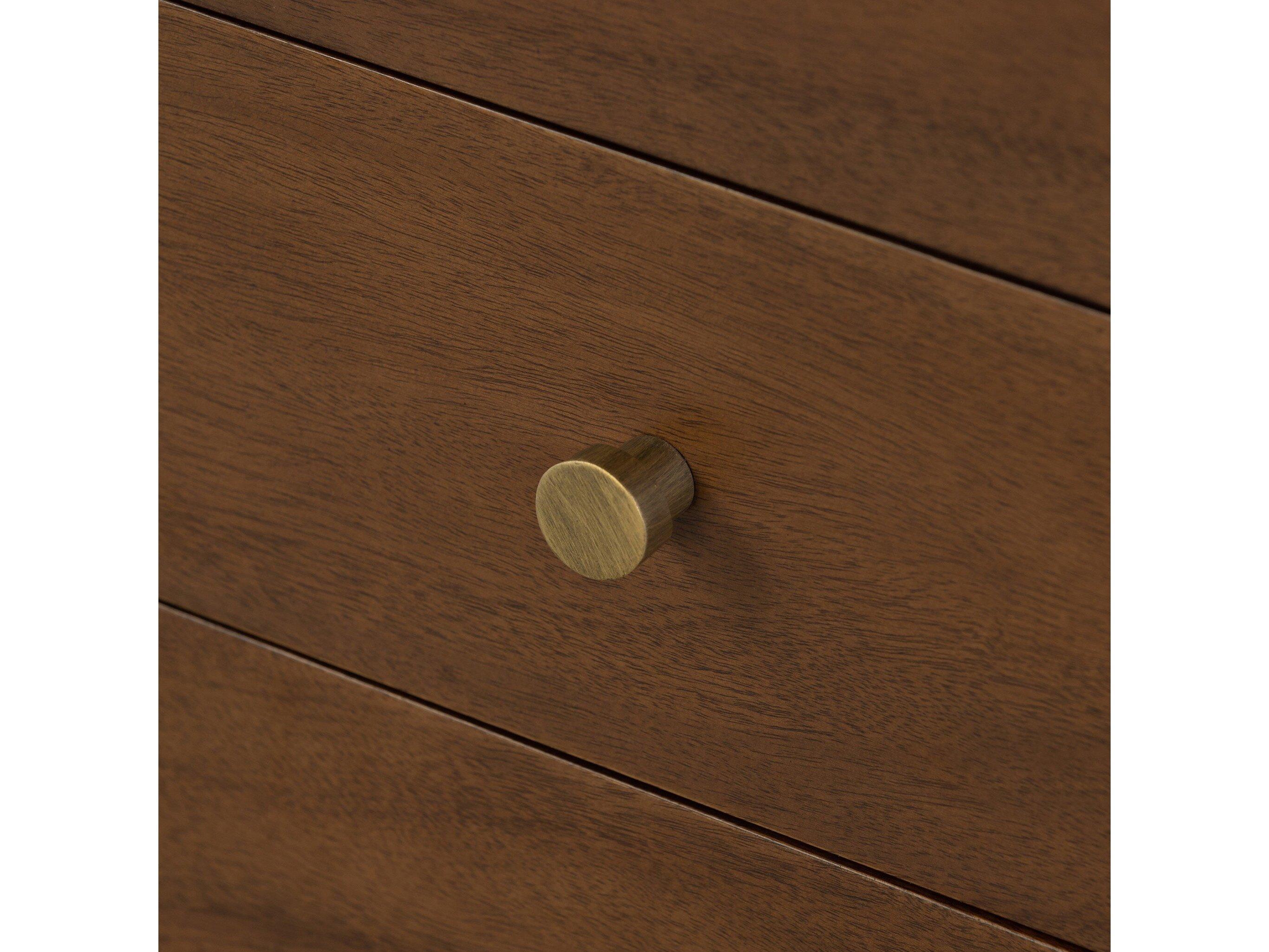 Four Hands Patten 3-Drawers Brown Acacia Wood Nightstand