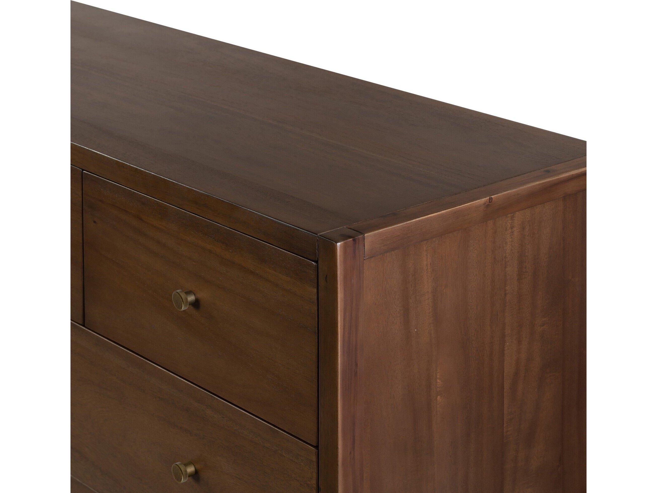 Four Hands Patten Sullivan 10-Drawers Brown Acacia Wood Double Dresser