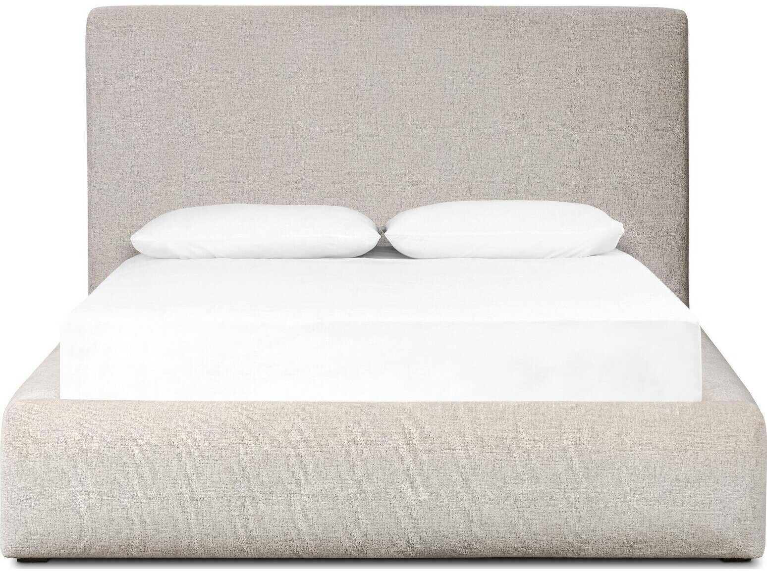 Four Hands Easton Quincy Beige Upholstered Queen Platform Bed