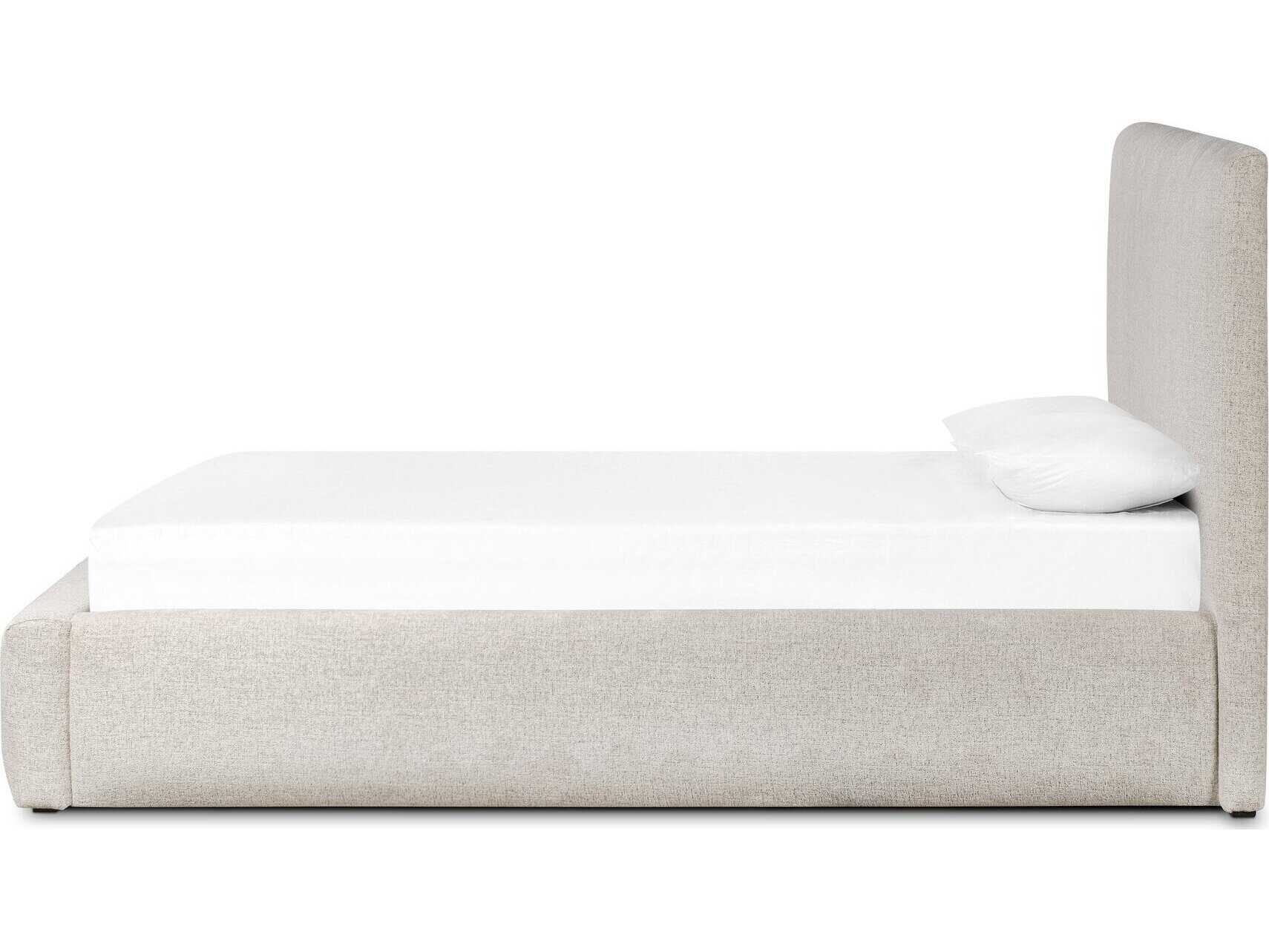 Four Hands Easton Quincy Beige Upholstered King Platform Bed