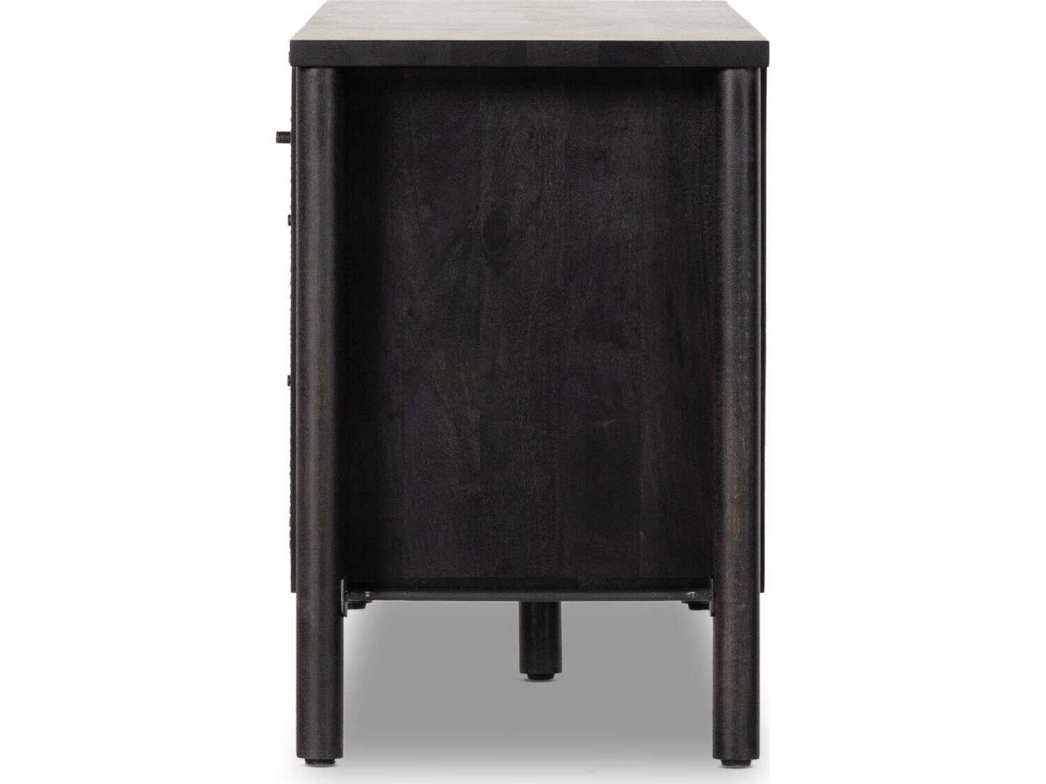 Four Hands Leighton Veta Black Cane  Media Console