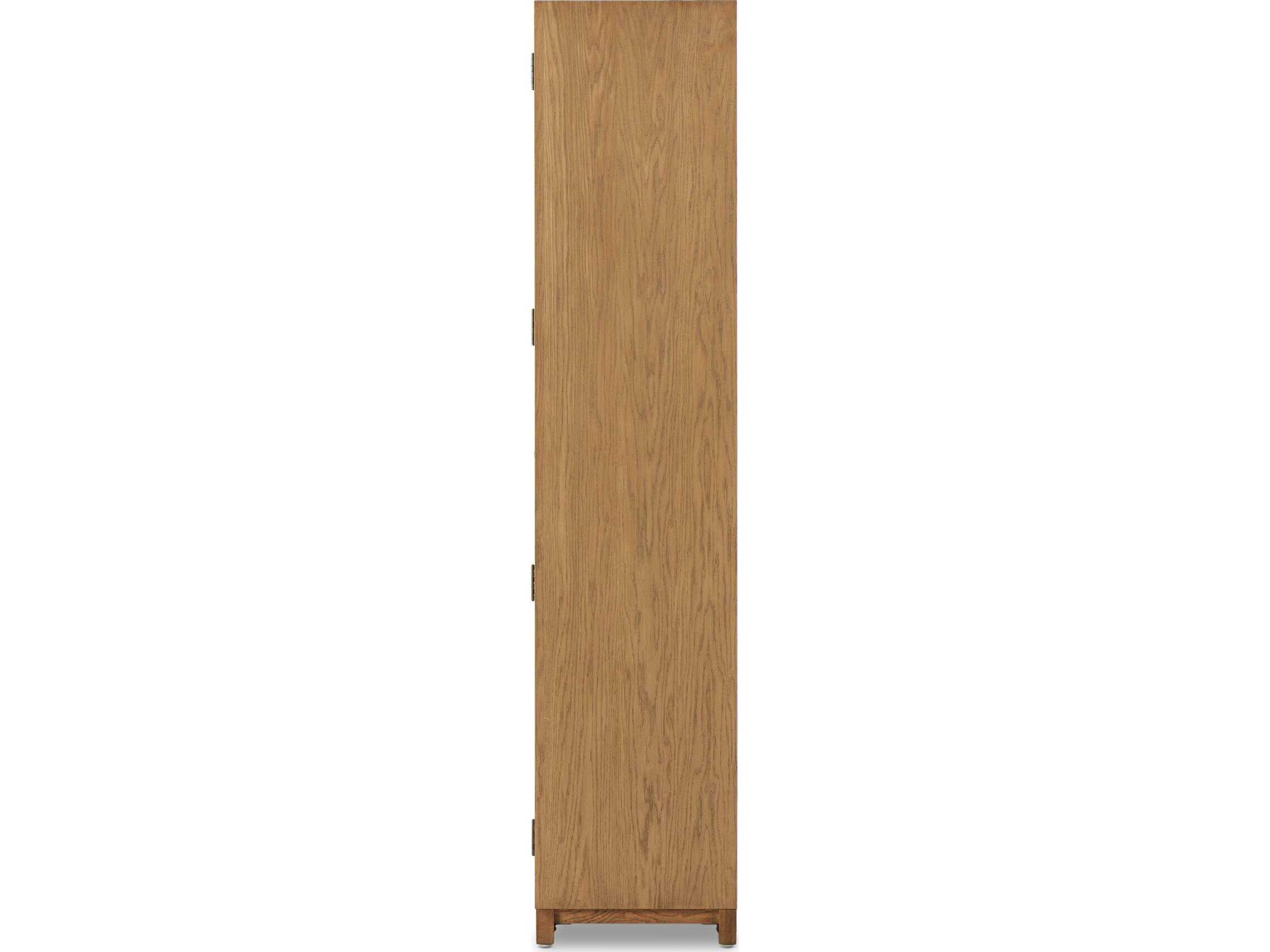 Four Hands Irondale Millie Oak Wood Drifted Display Cabinet