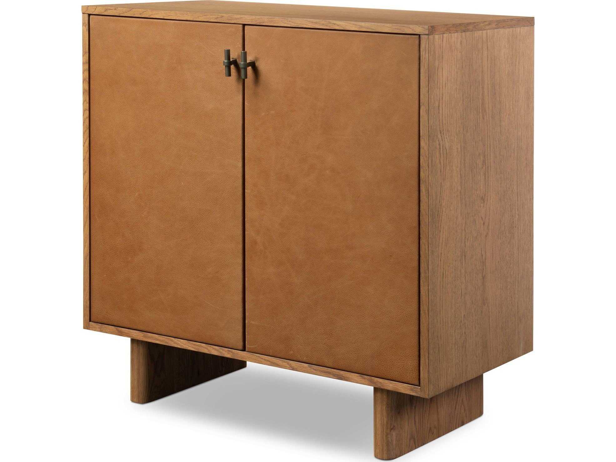 Four Hands Bolton Palermo Cognac Amber Oak Veneer Brown Wood Accent Chest