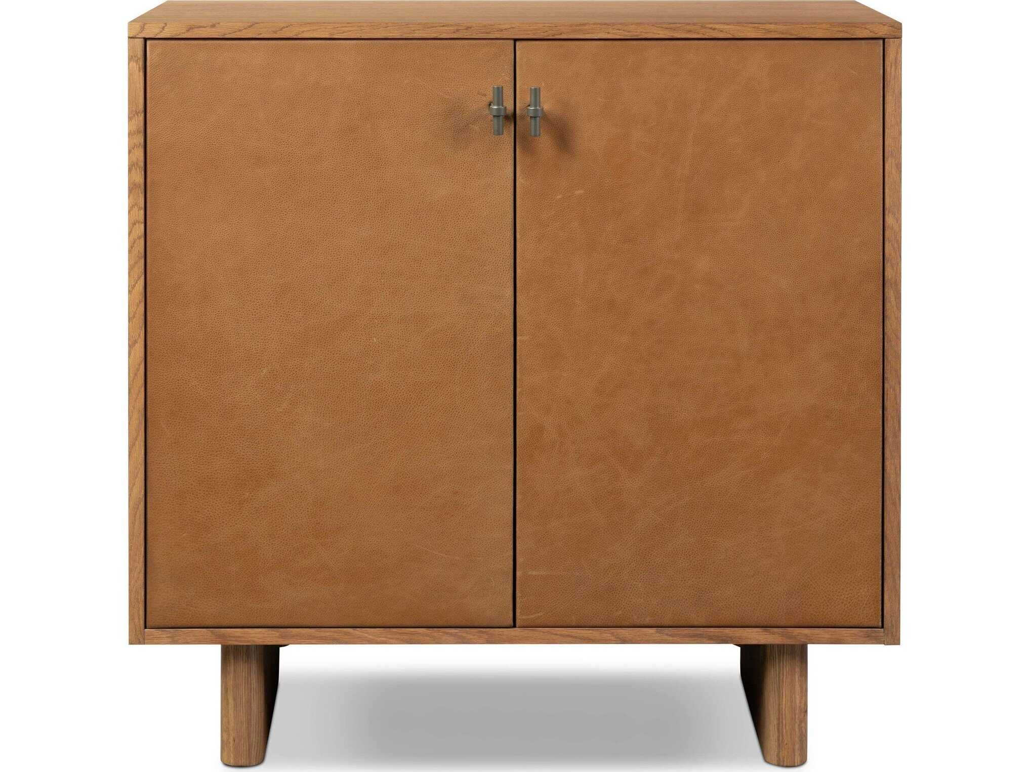 Four Hands Bolton Palermo Cognac Amber Oak Veneer Brown Wood Accent Chest
