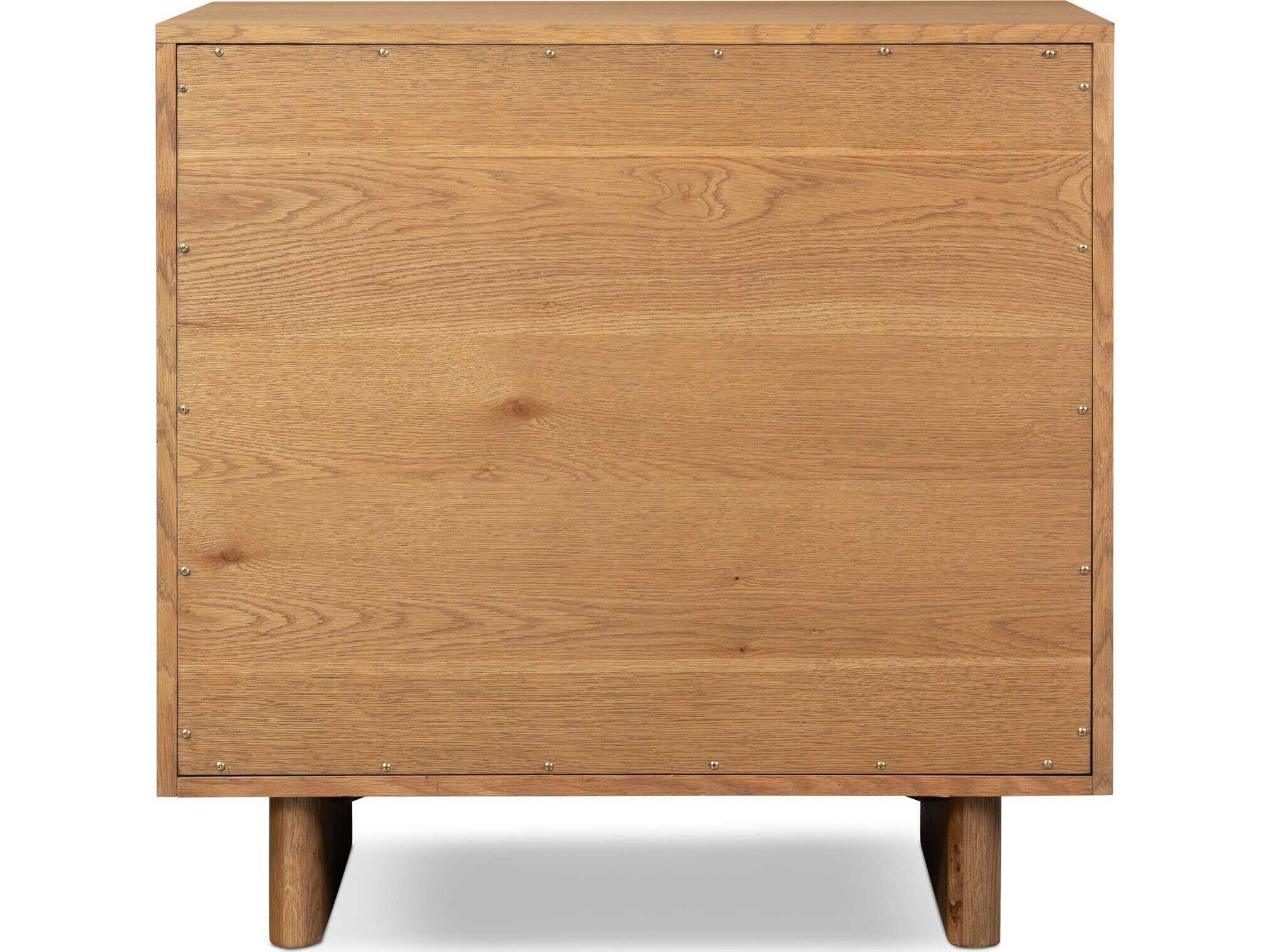 Four Hands Bolton Palermo Cognac Amber Oak Veneer Brown Wood Accent Chest