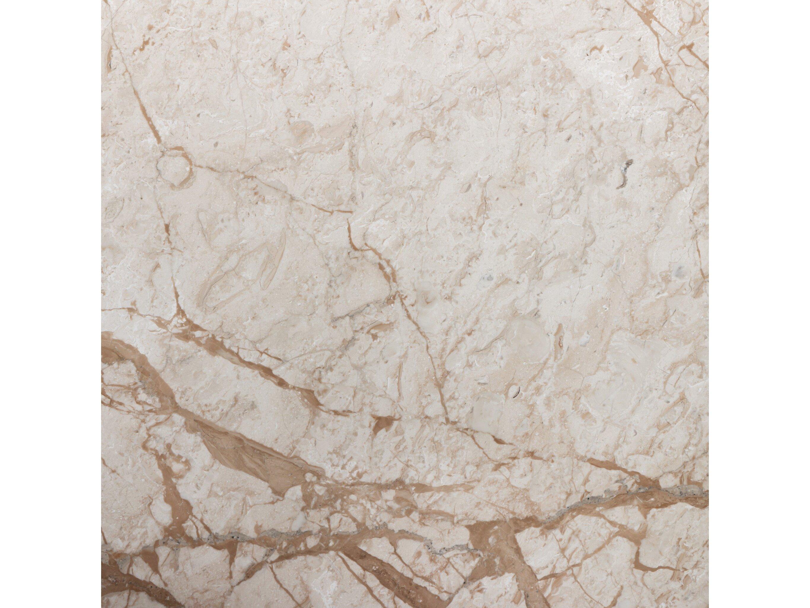 Four Hands Element Modern Marble Plinth Square Desert Taupe End Table