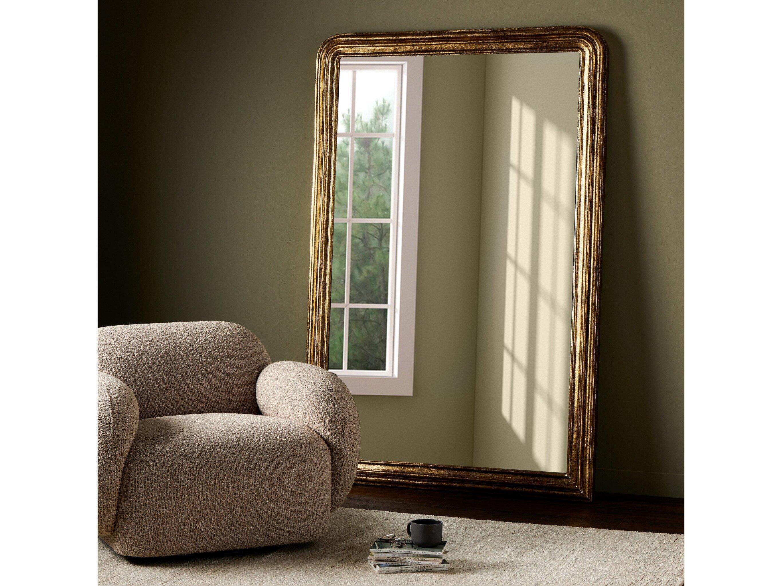 Four Hands Asher Vintage Louis Rectangular Floor Mirror