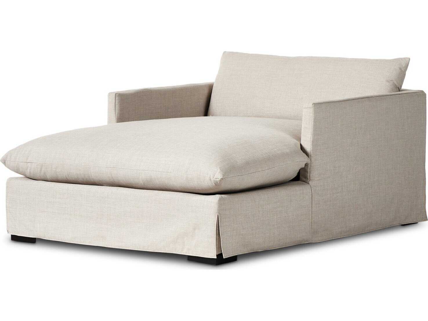 Four Hands Atelier Habitat Bennett Moon Upholstered Chaise Lounge