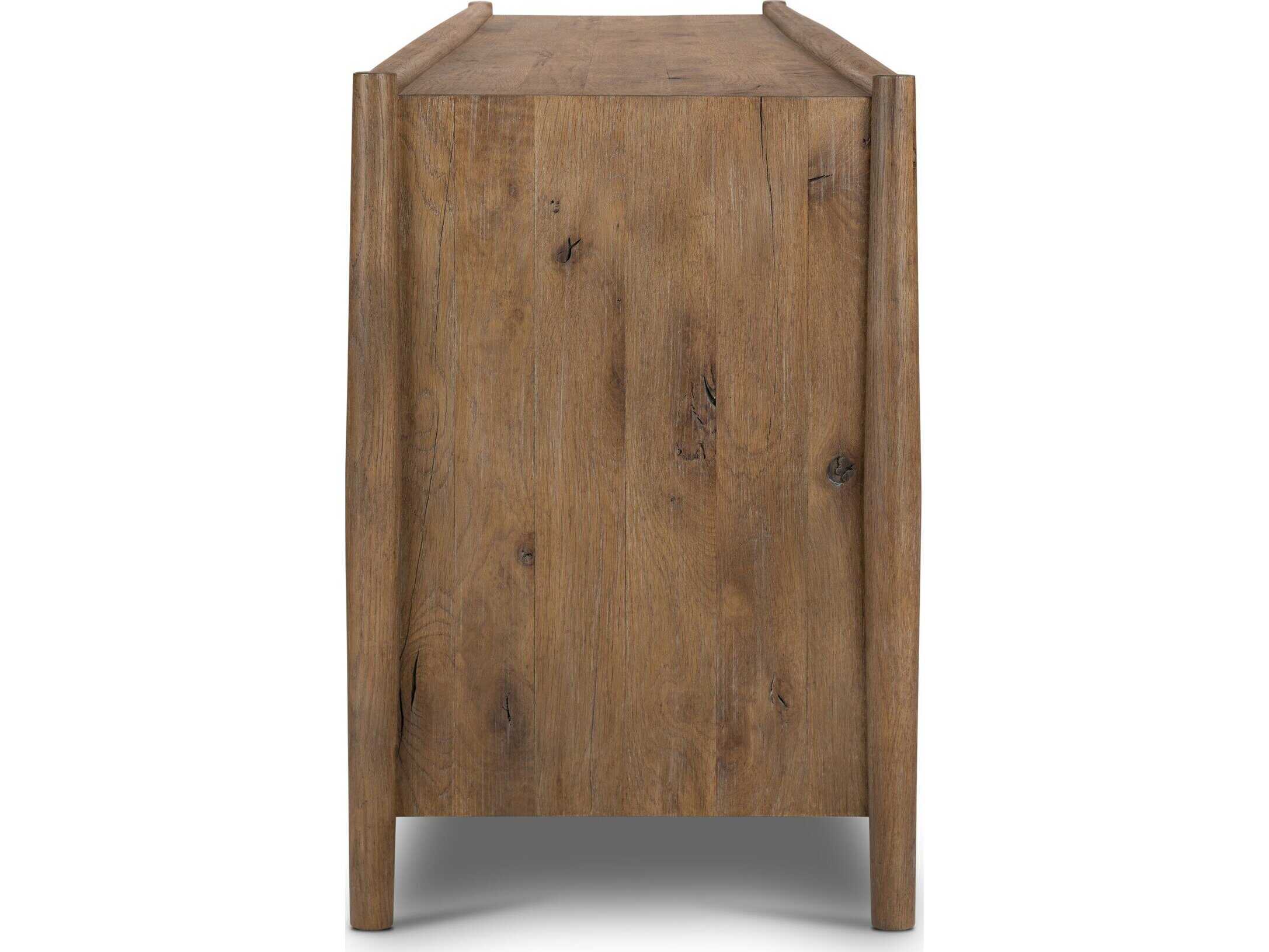 Four Hands Bolton Glenview 94" Oak Wood Weathered Aged Bronze Sideboard