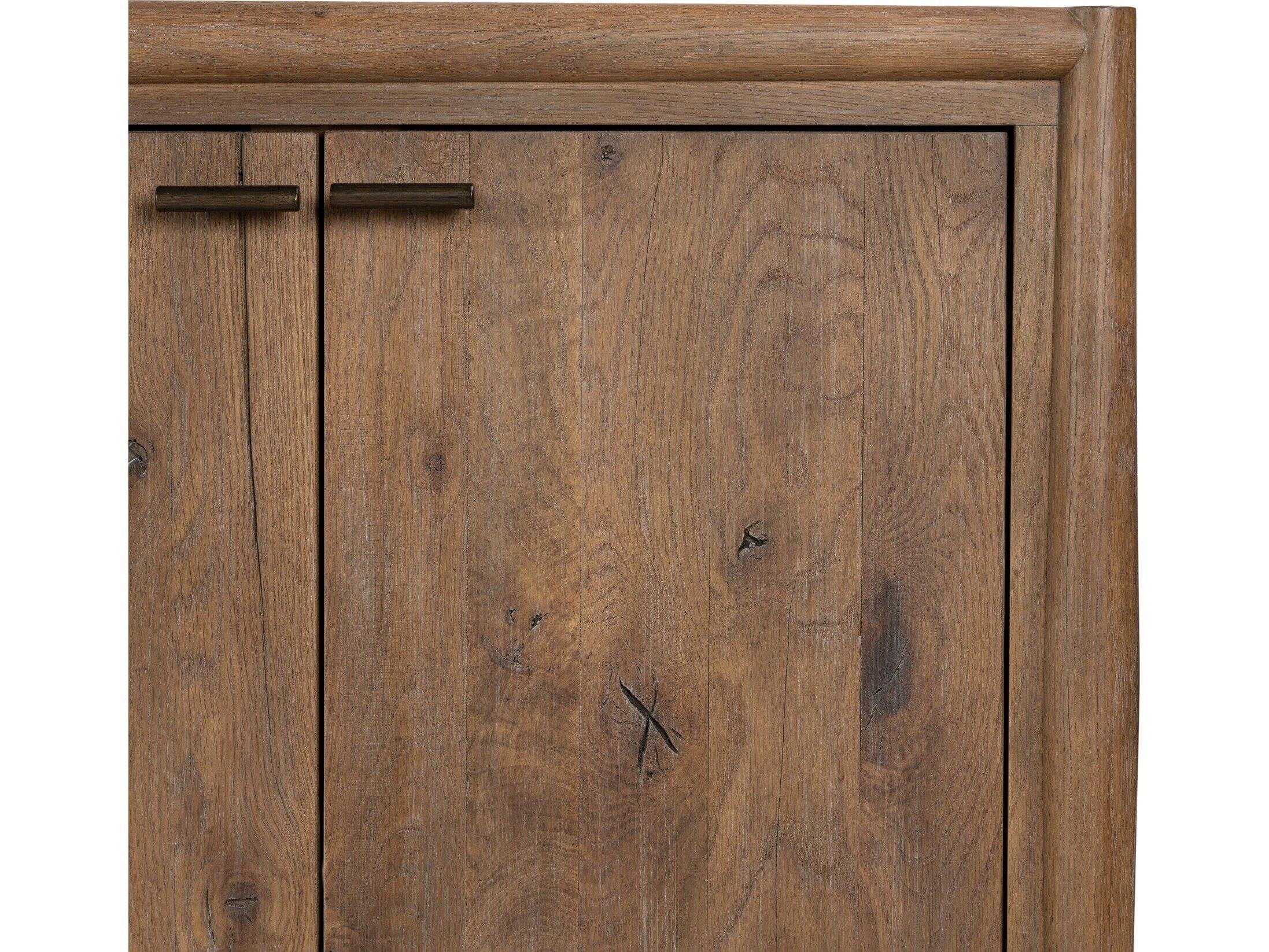 Luxecor Globetrotter Glenview 94" Oak Wood Weathered Aged Bronze Sideboard