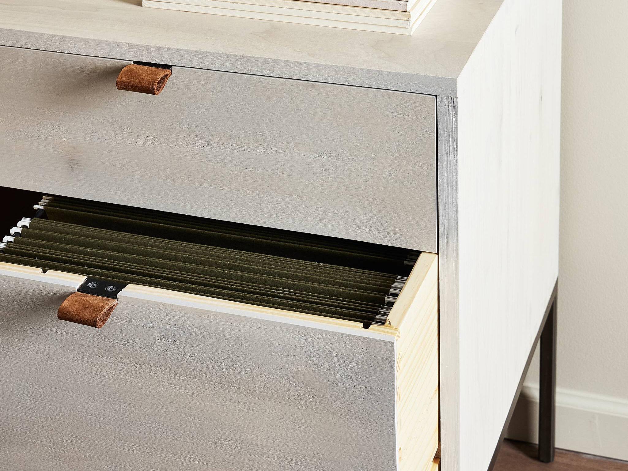 Four Hands Fulton Trey Dove Poplar  Modular Filing Cabinet