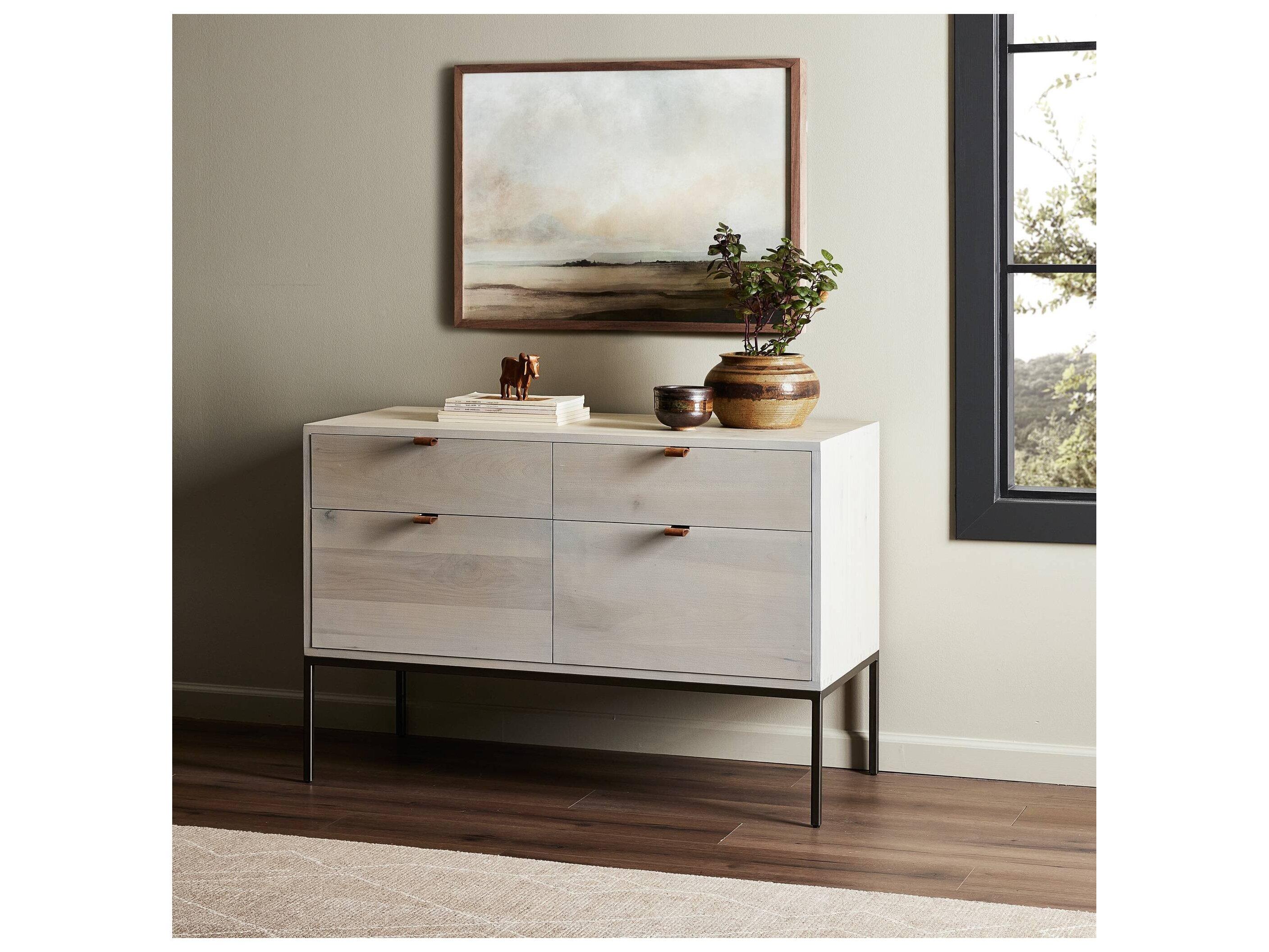 Four Hands Fulton Trey Dove Poplar  Modular Filing Cabinet