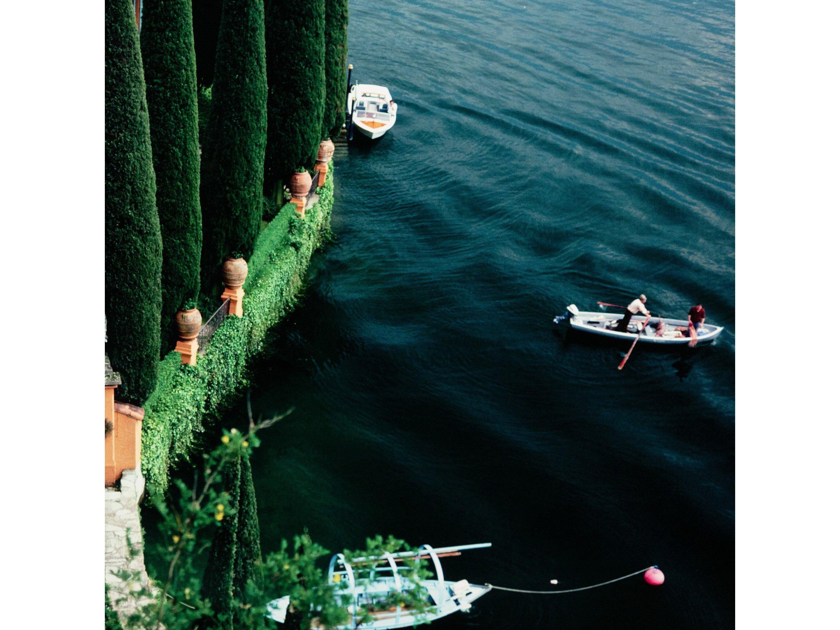 Four Hands Art Studio Giacomo Montegazza by Slim Aarons Vertical Grain White Oak Floater  Canvas Wall Art