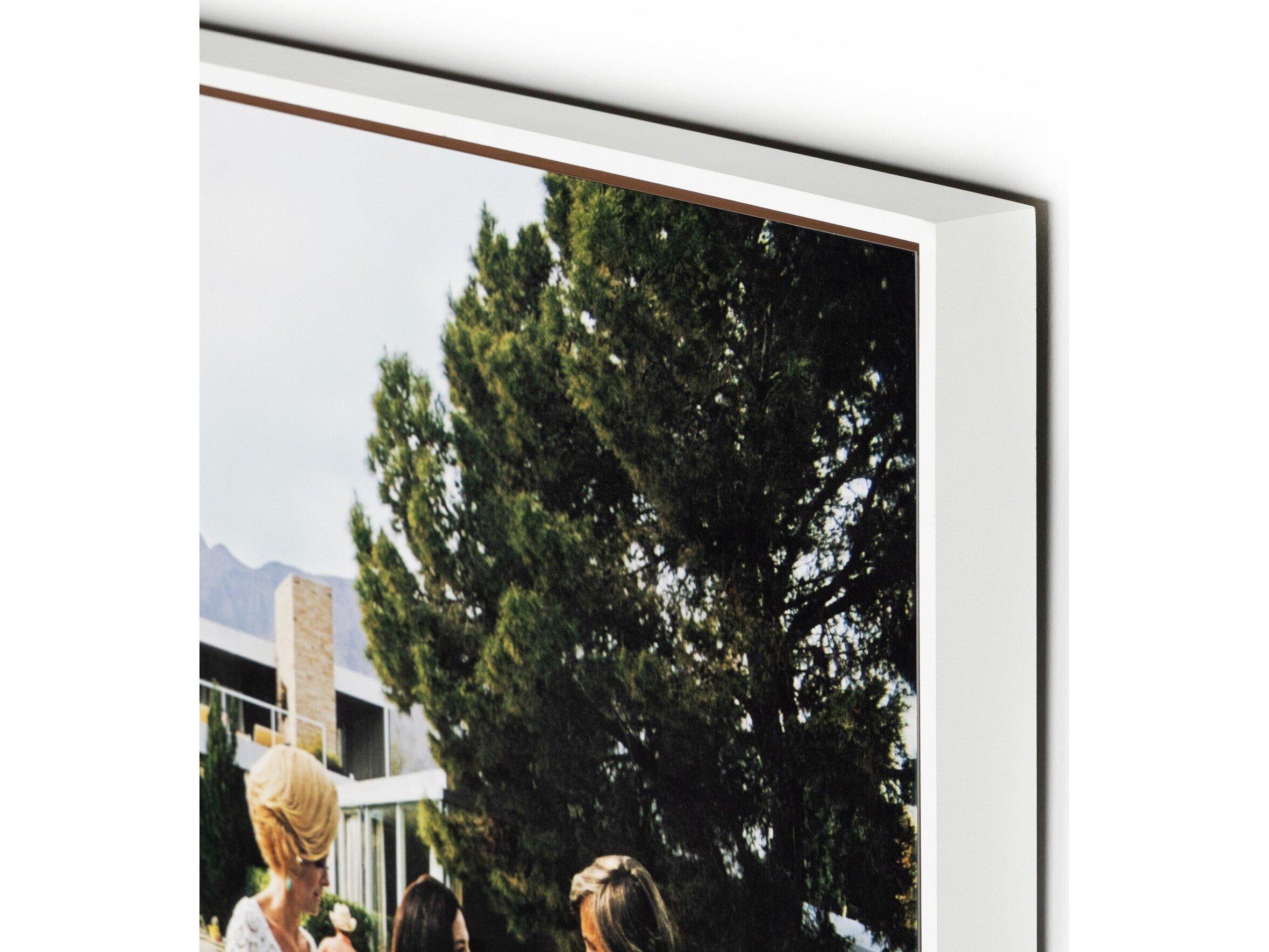 Four Hands Art Studio Palm Springs Party by Slim Aarons White Maple Floater  Canvas Wall Art