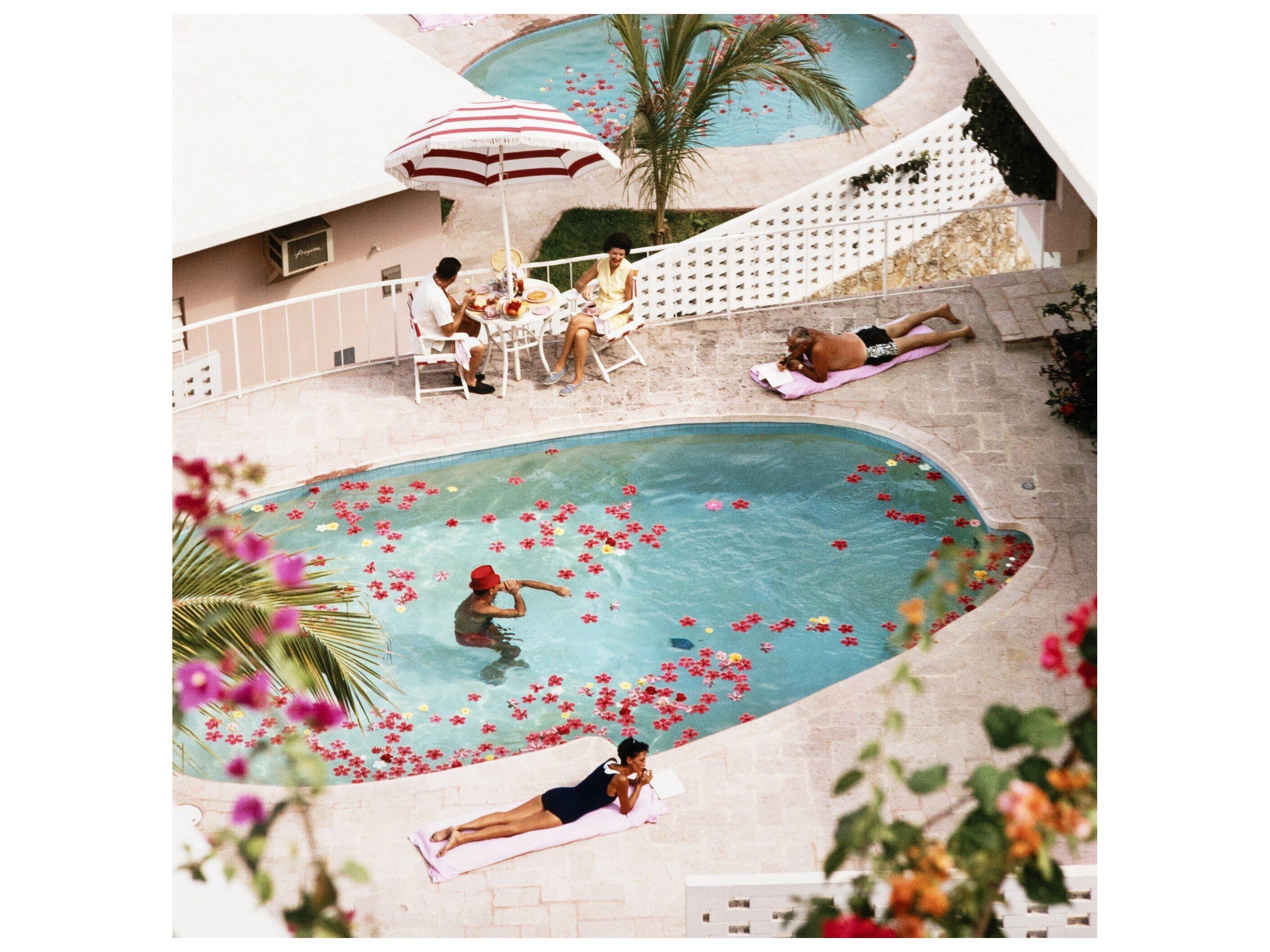 Four Hands Art Studio Las Brisas Hotel by Slim Aarons White Maple Floater  Canvas Wall Art