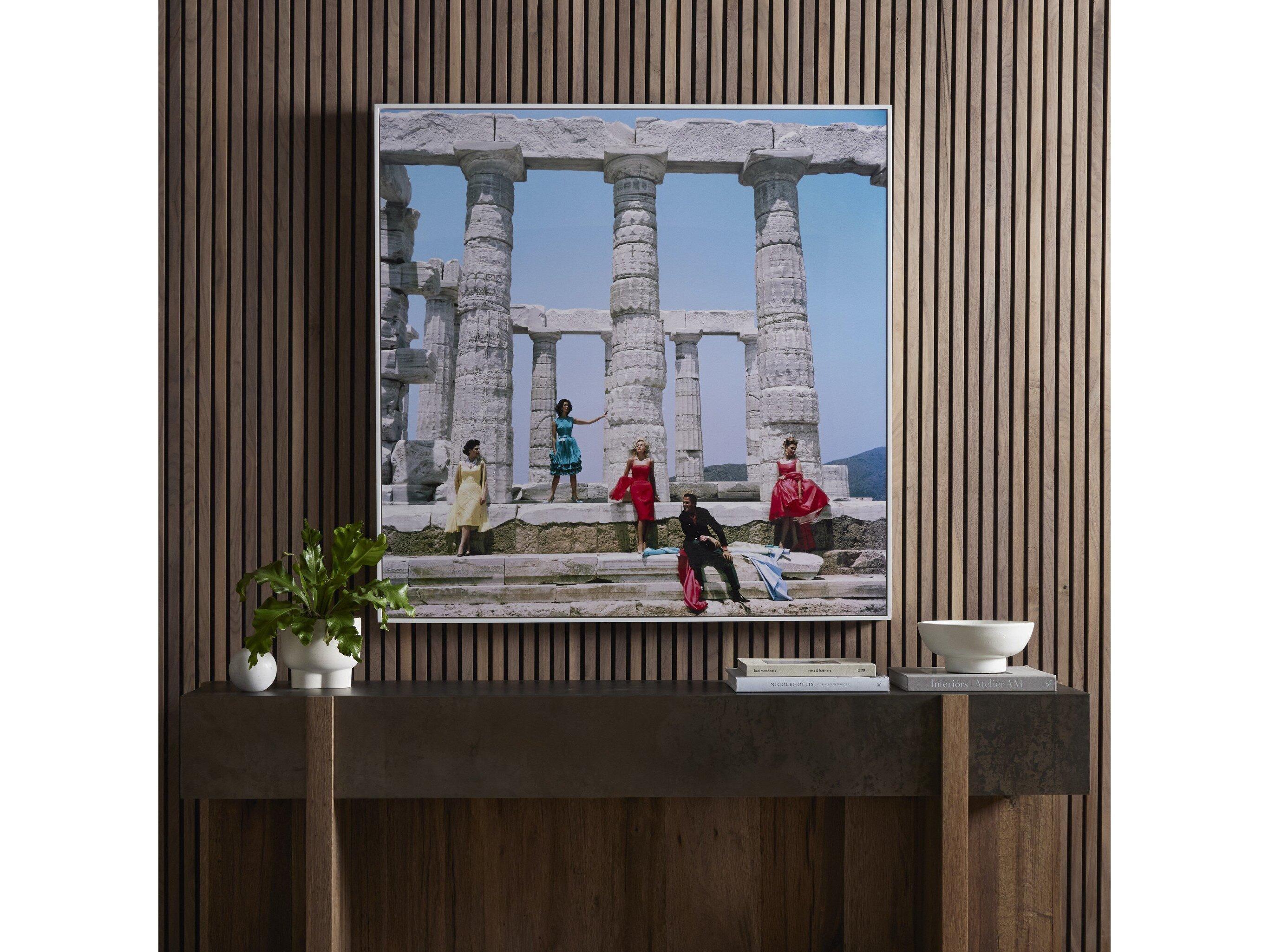 Four Hands Art Studio Dimitris Kritsas by Slim Aarons White Maple Floater  Canvas Wall Art