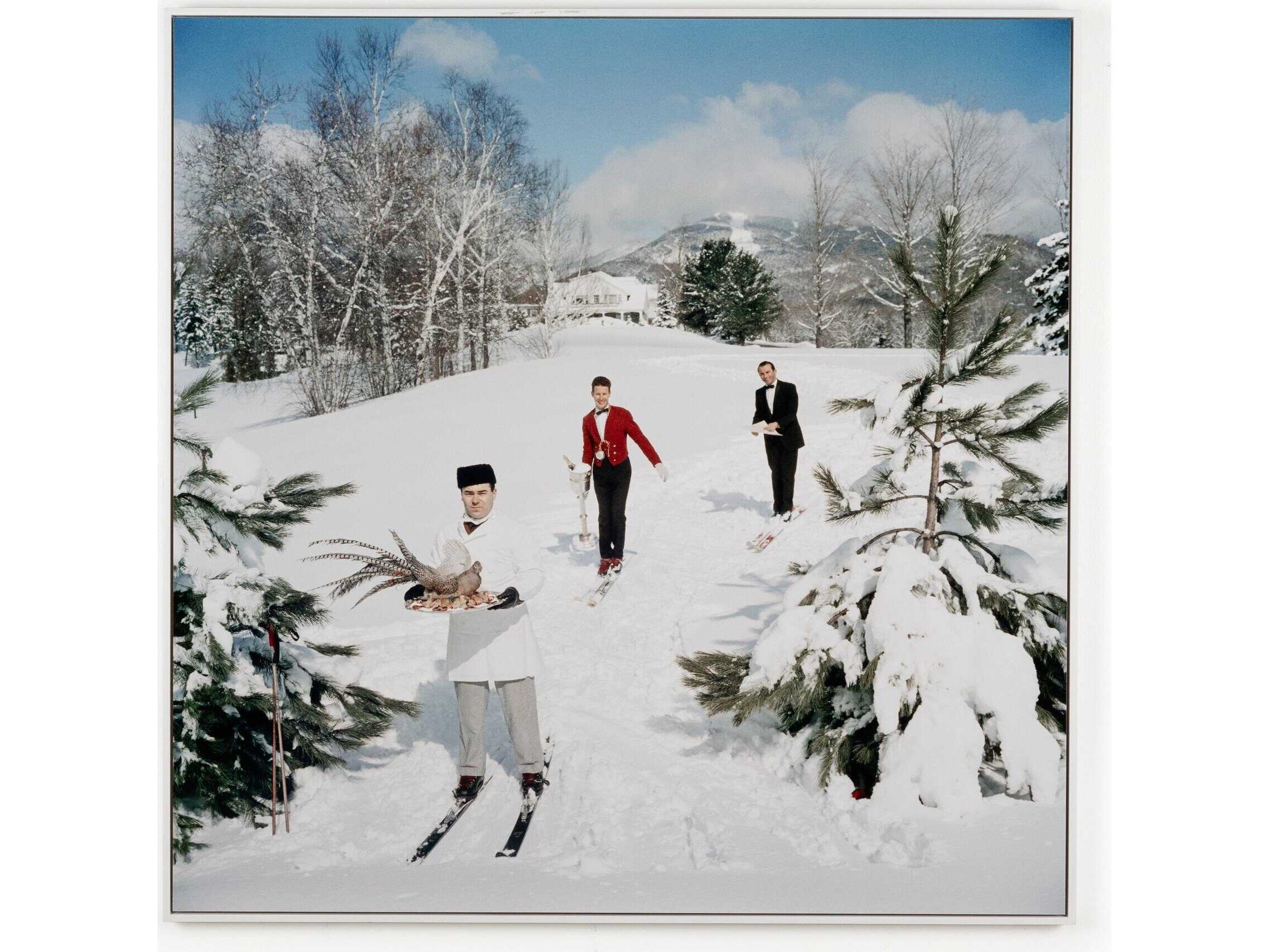 Four Hands Art Studio Skiing Waiters By Slim Aarons Wall Art