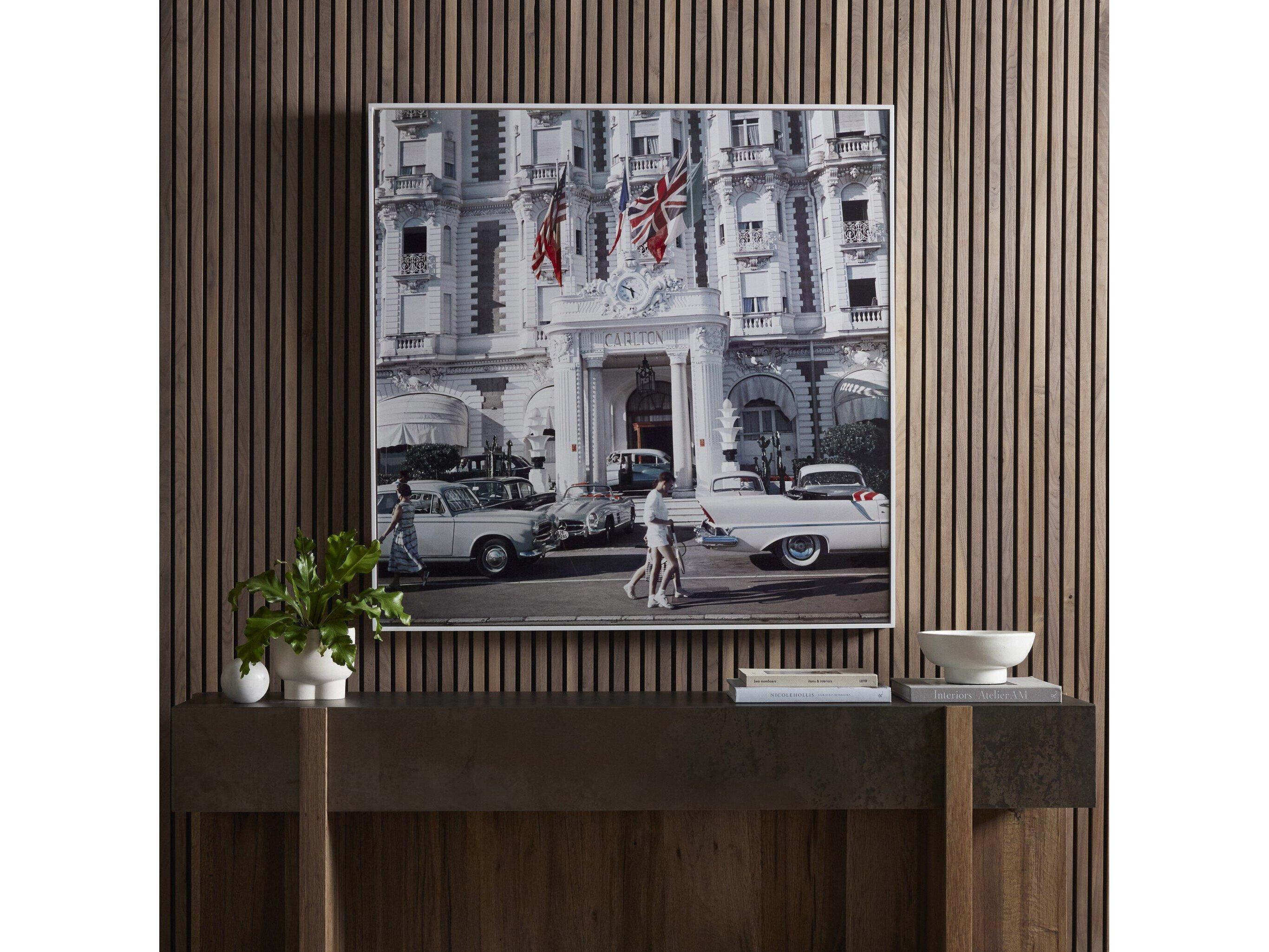 Four Hands Art Studio Carlton Hotel by Slim Aarons White Maple Floater  Canvas Wall Art