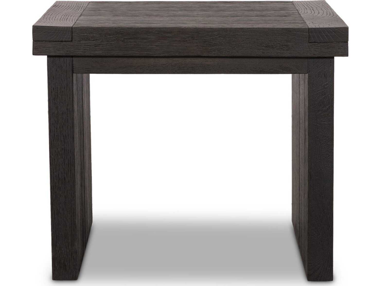 Four Hands Bennett Warby Worn Black Veneer End Table