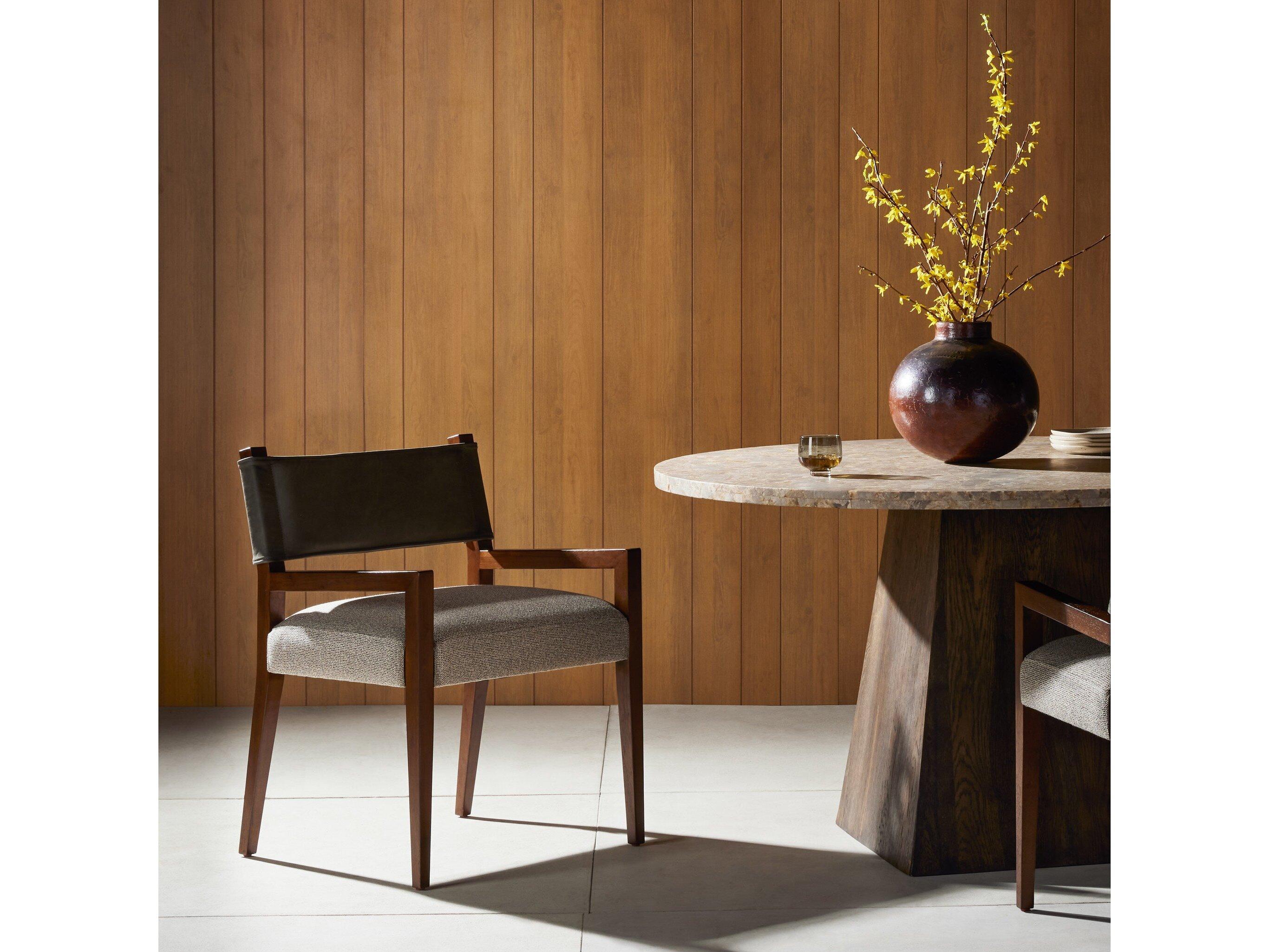 Four Hands Berman Ferris Tulsa Ink Upholstered Dining Armchair