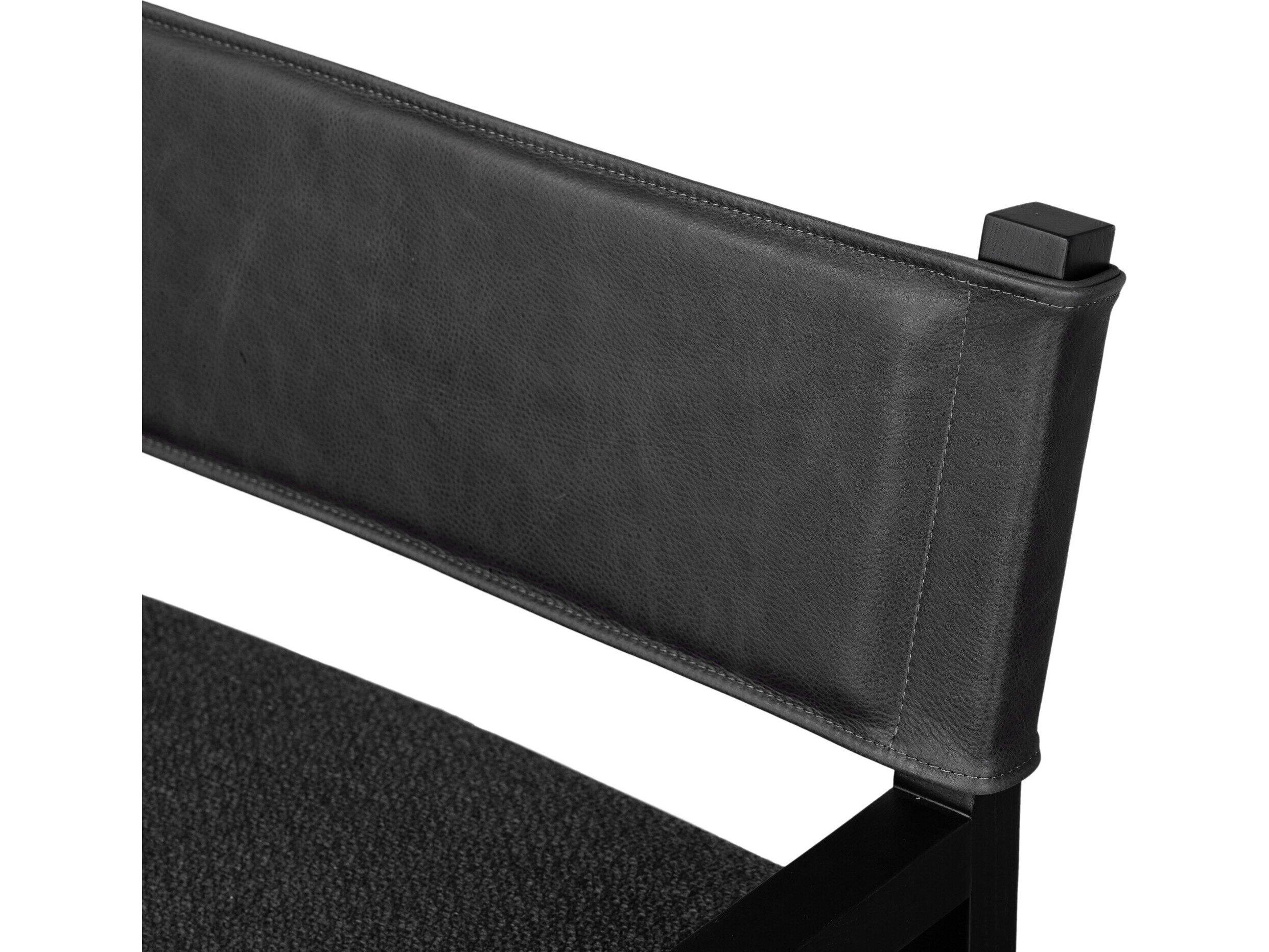 Four Hands Berman Ferris Gibson Black Upholstered Ash Wood Dining Armchair