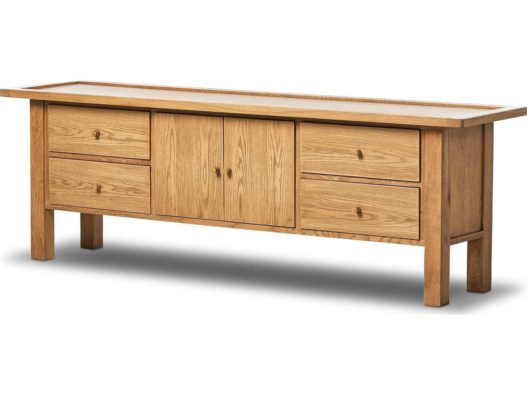 Four Hands Glenwood Millbrook Media Console - Natural Light Oak