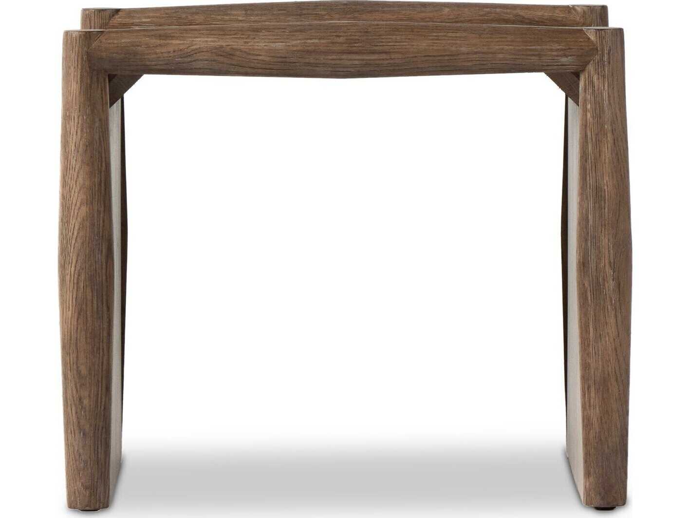 Four Hands Bolton Glenview Square Wood Weathered Oak End Table