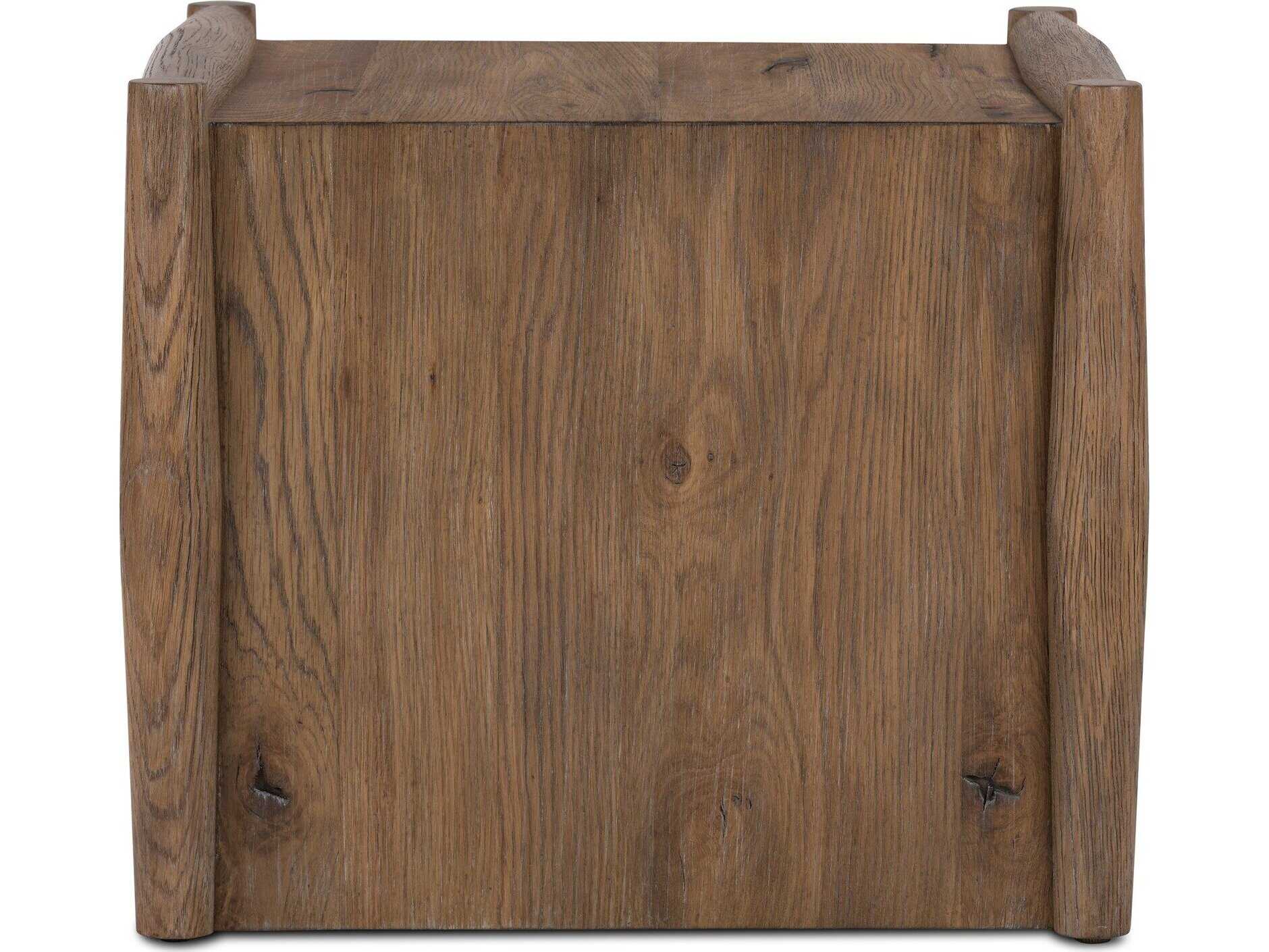 Four Hands Bolton Glenview Square Wood Weathered Oak End Table