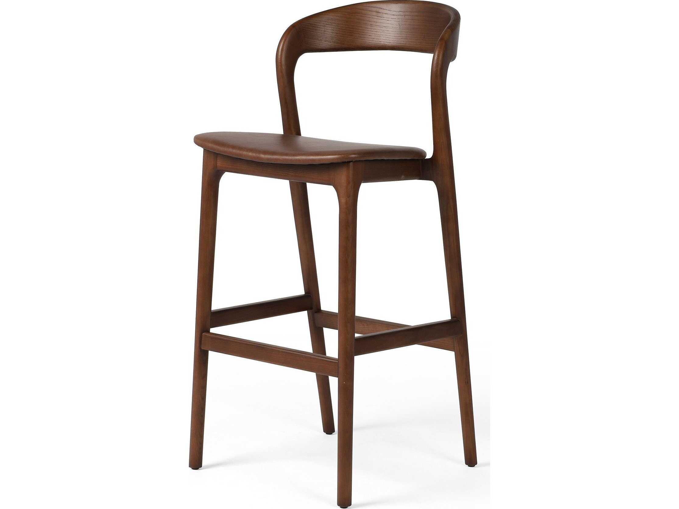 Four Hands Allston Amare Sonoma Coco Leather Ash Wood Bar Stool