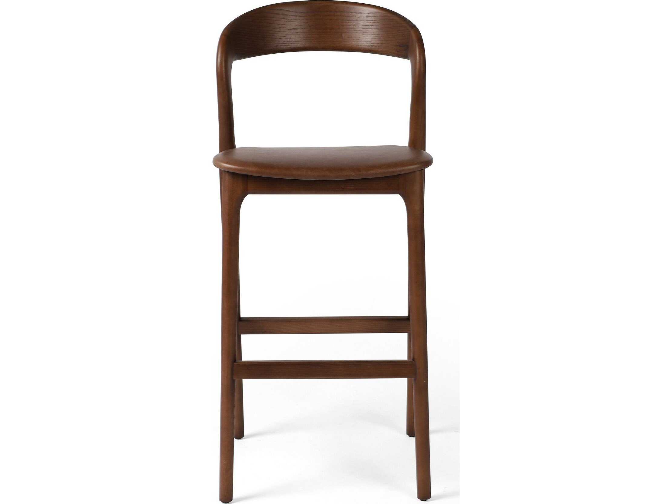 Four Hands Allston Amare Sonoma Coco Leather Ash Wood Bar Stool