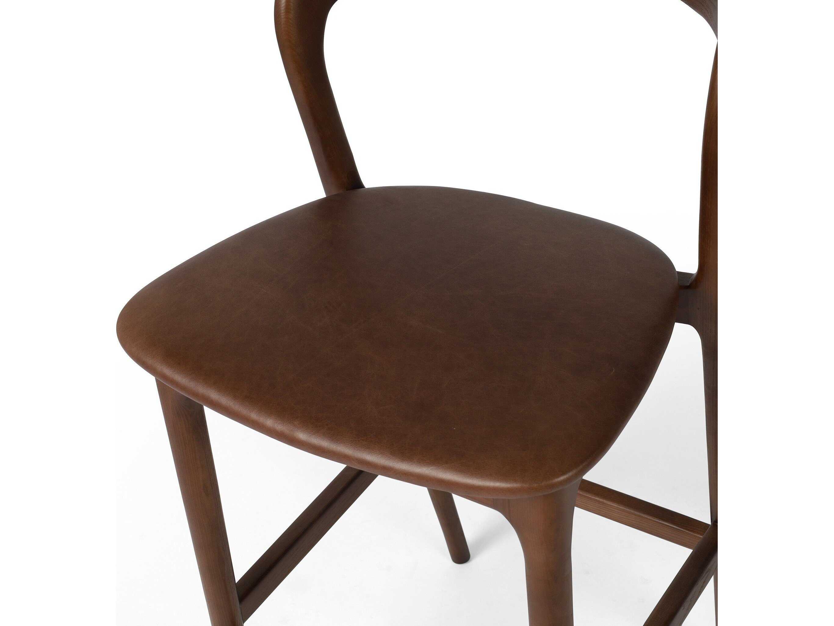 Four Hands Allston Amare Sonoma Coco Leather Ash Wood Bar Stool