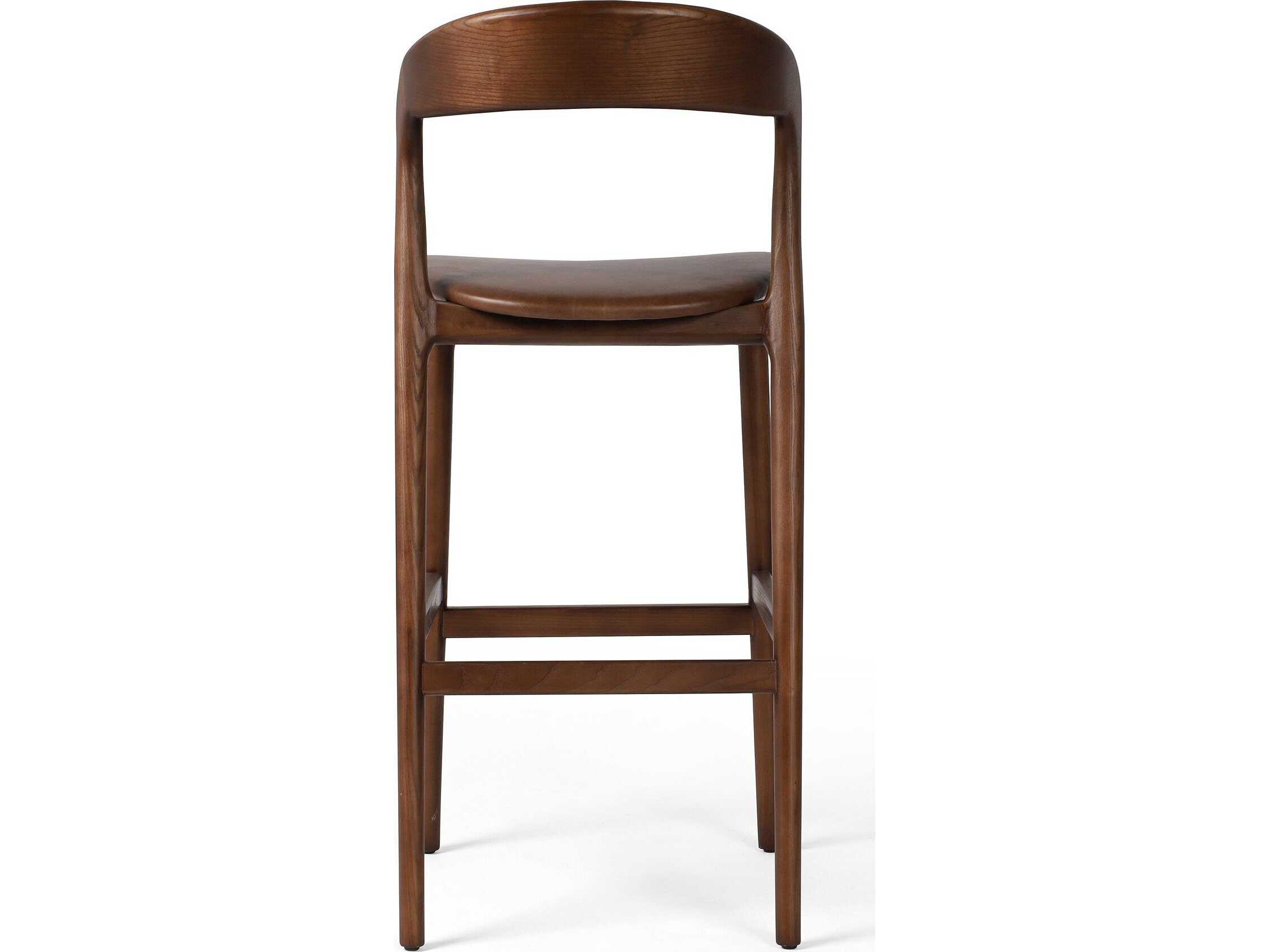 Four Hands Allston Amare Sonoma Coco Leather Ash Wood Bar Stool