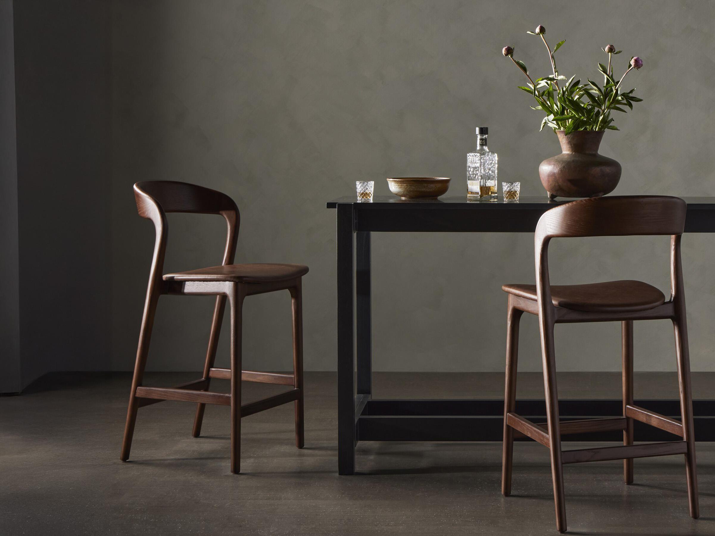 Four Hands Allston Amare Sonoma Coco Ash Wood Counter Stool